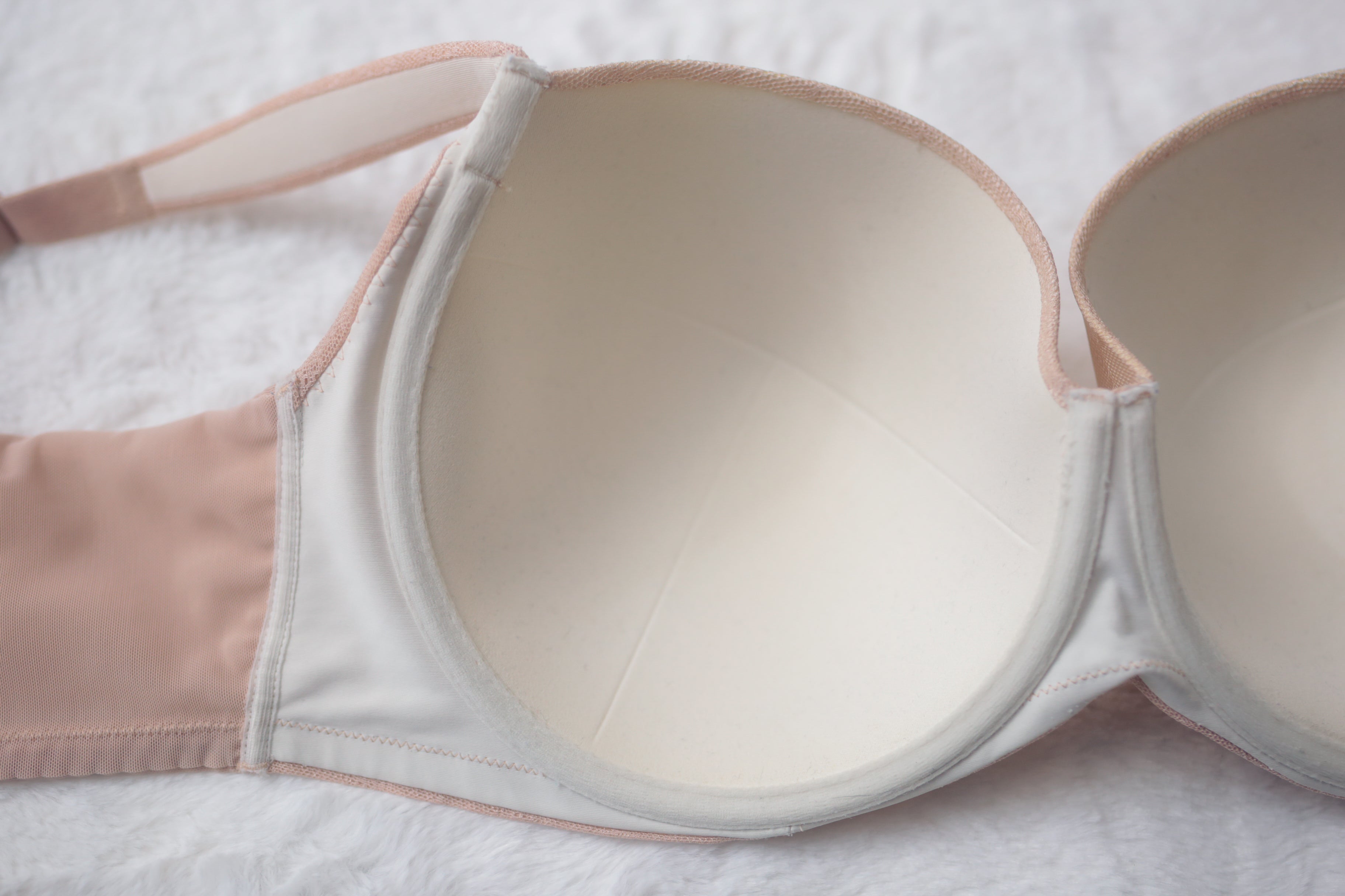 Soma 36G Stunning Support Geo Lace Balconette Full Coverage Underwire Bra Light Pink