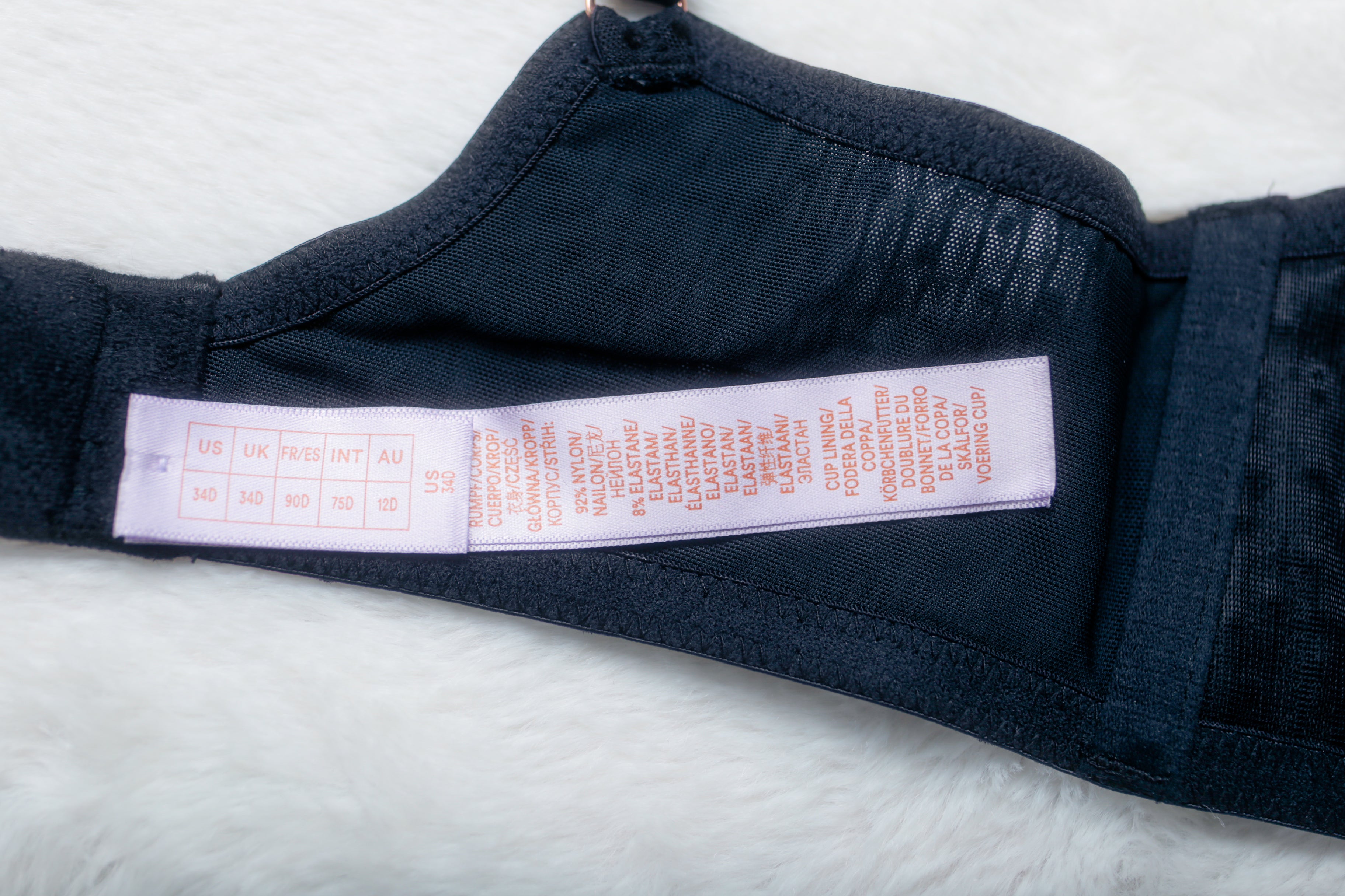 Savage X Fenty 34D Unlined Lace Open-cup Peek-a-boo Black Lace Sexy Bra