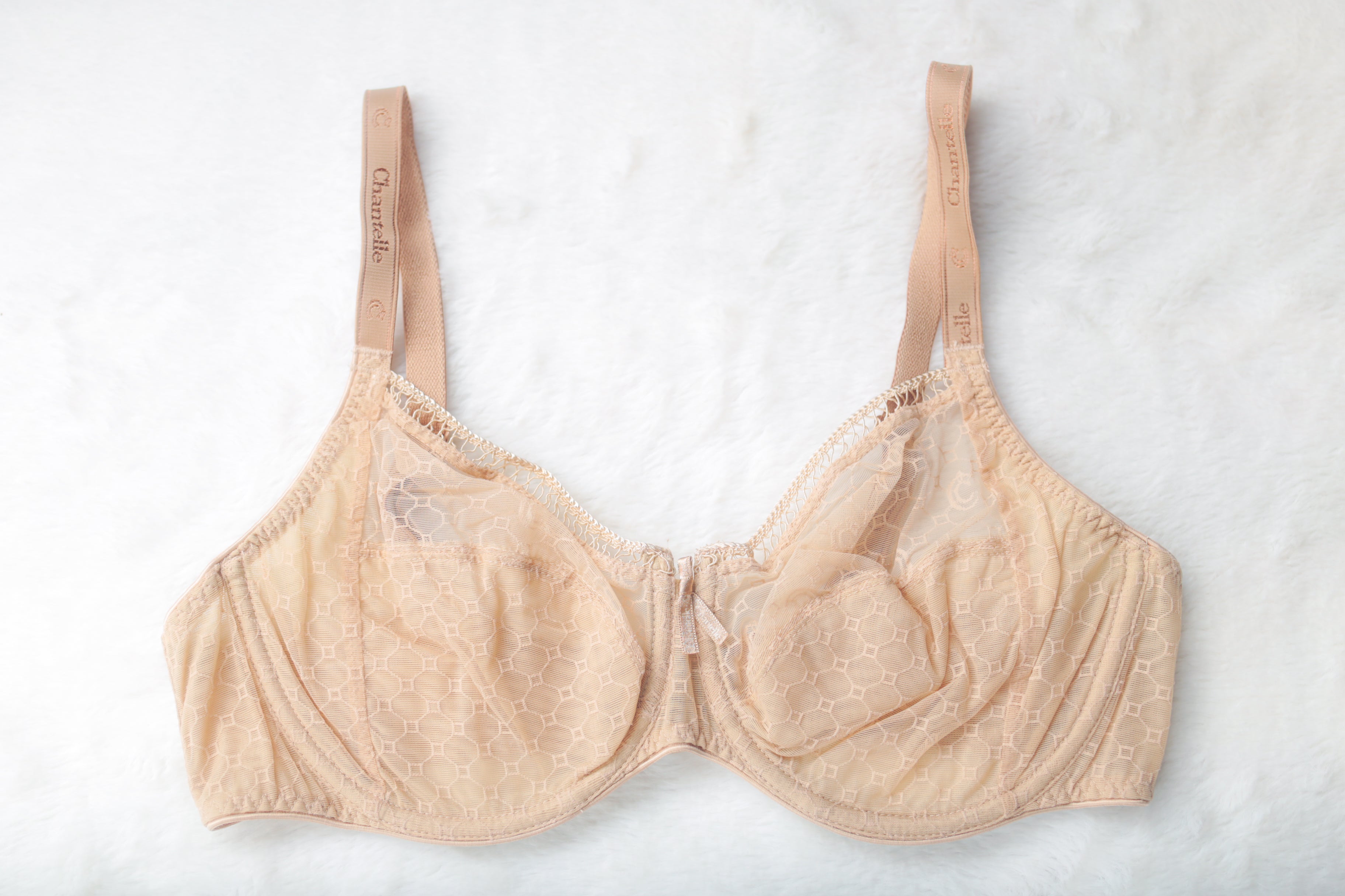 Chantelle 36D C Chic Unlined Full Coverage Underwire Bra Beige