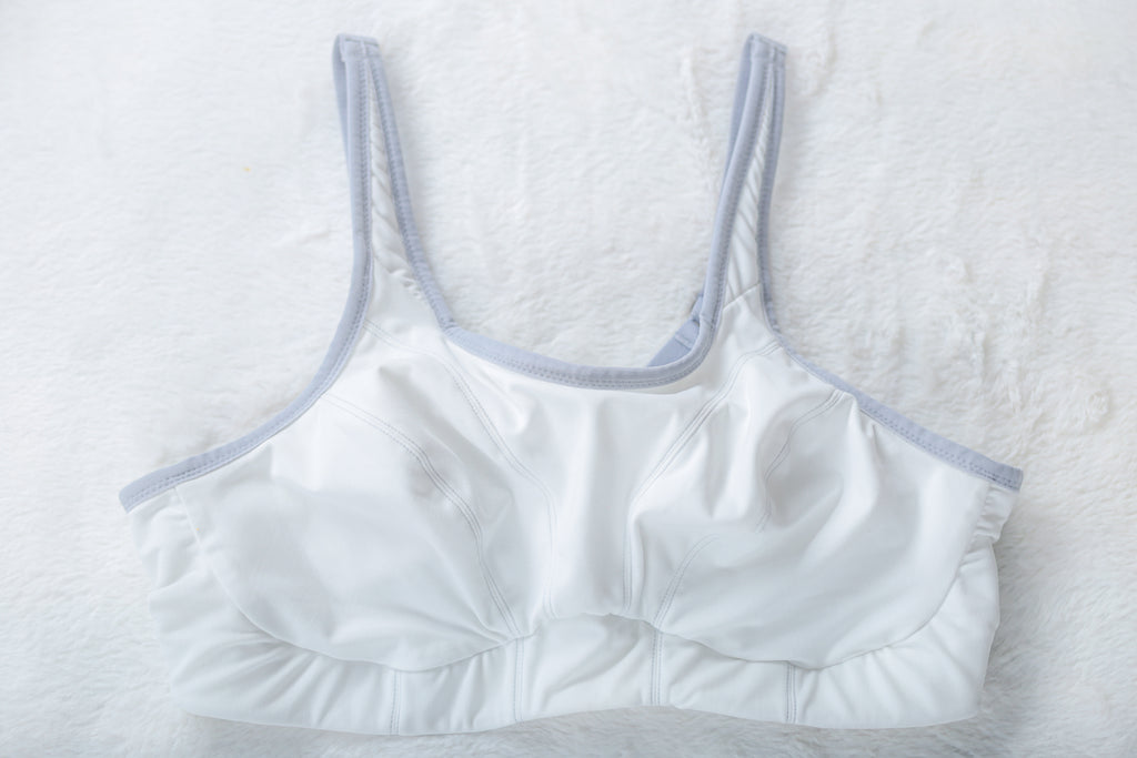 Goddess GD6910 Synergy Soft Cup Wireless Sports Bra White US 34DDD UK 34E