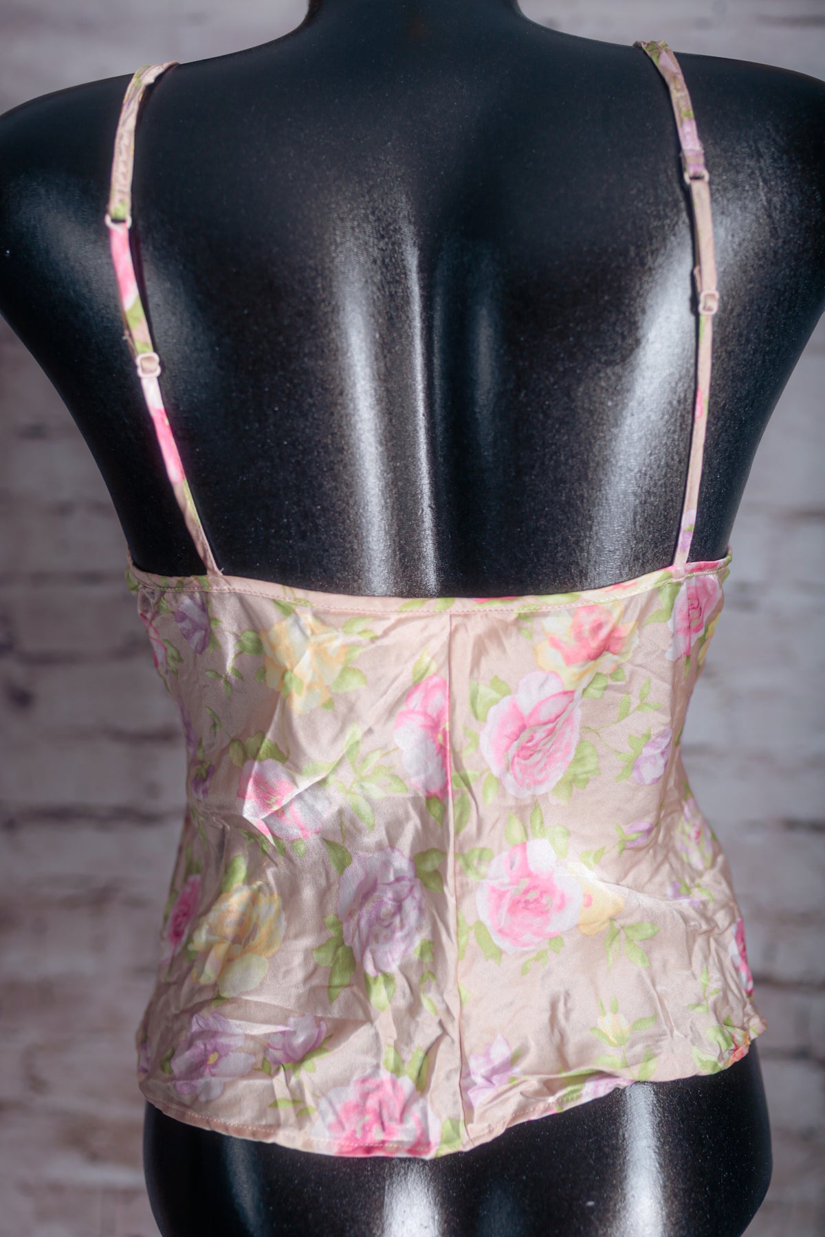 The Lingerie Collection 100% Silk Cami Camisole Floral Pink Small