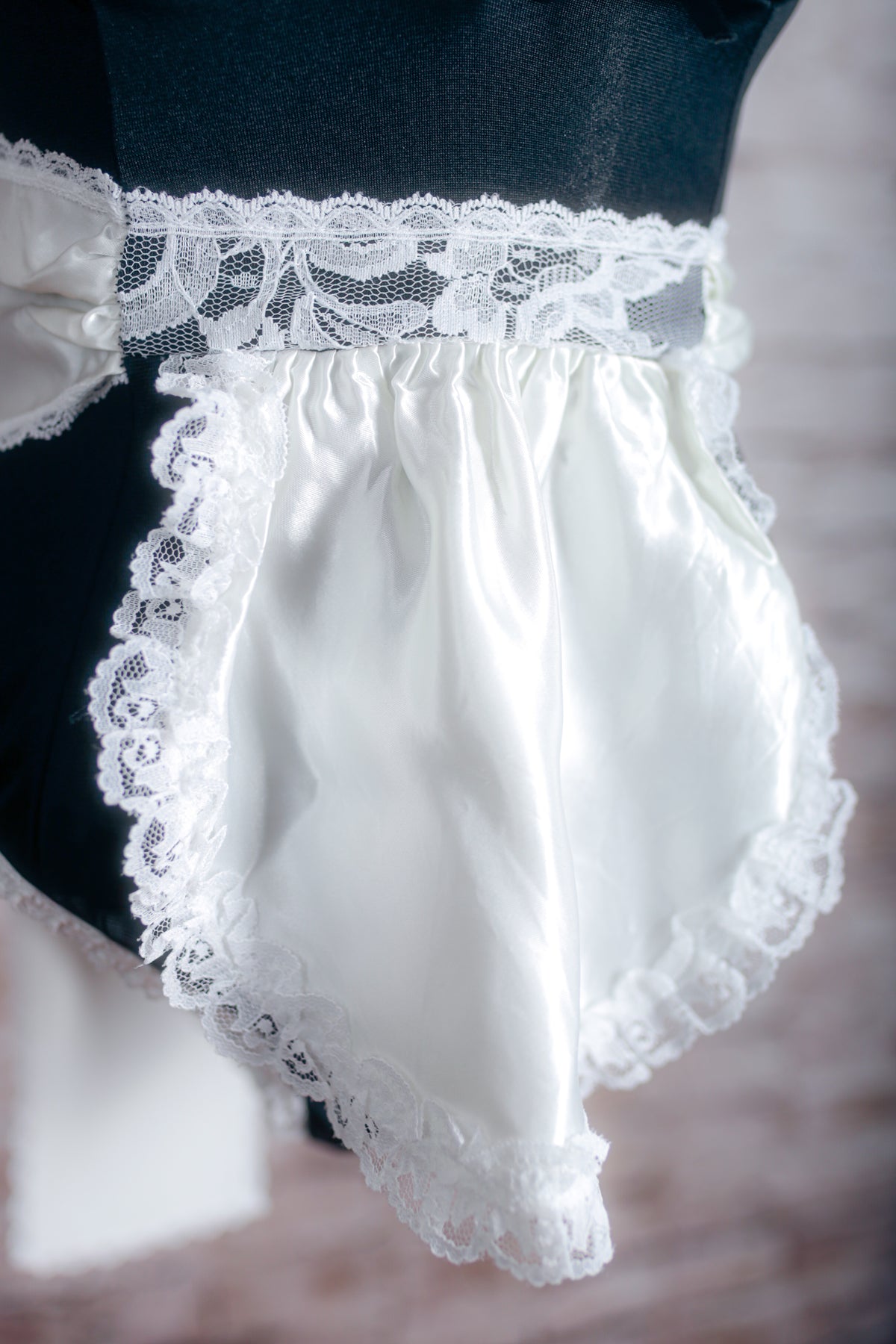 Faris Vintage French Maid Babydoll Teddy Lingerie Set Medium