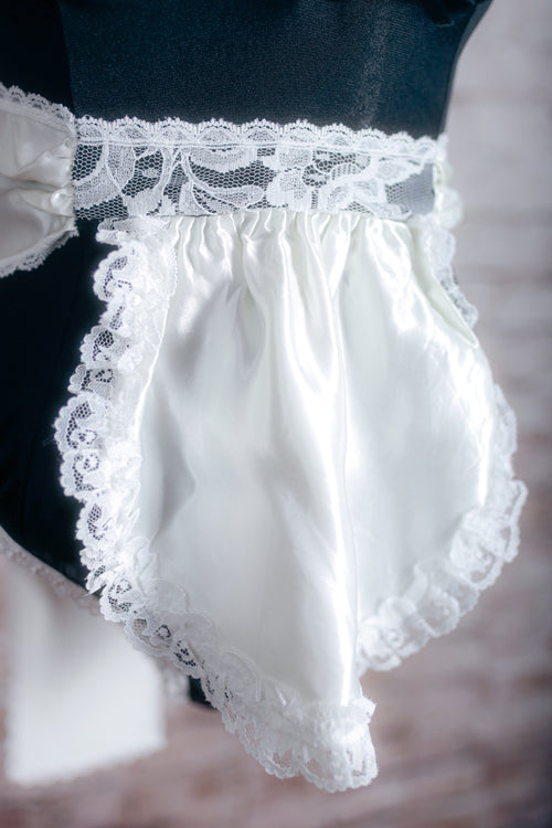 Faris Vintage French Maid Babydoll Teddy Lingerie Set Medium