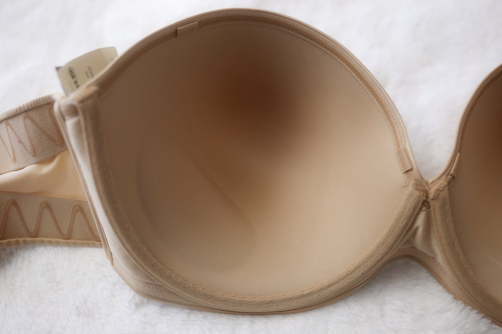 Cacique 46DD Bare Solution Strapless Bra Nude NEW