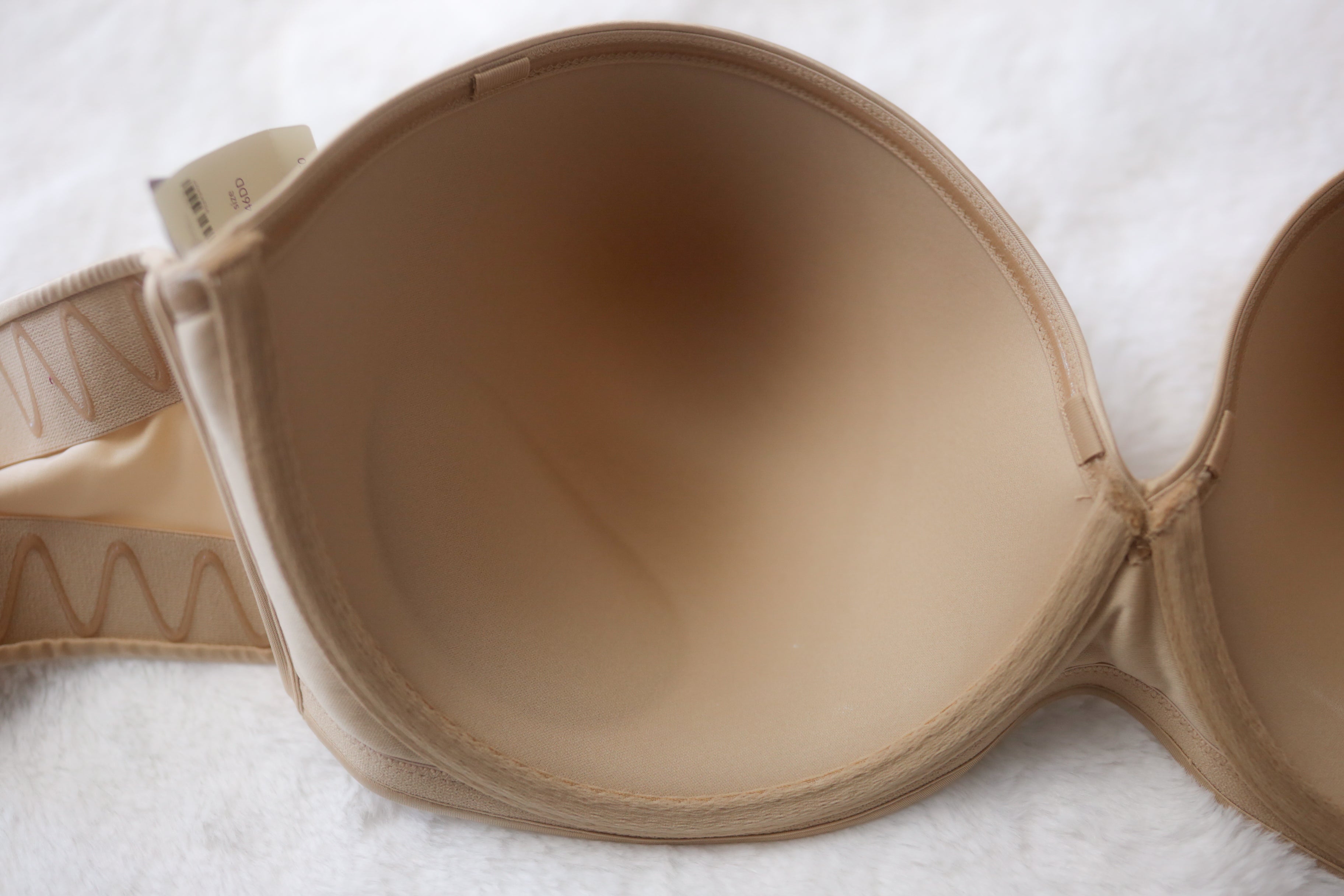 Cacique 46DD Bare Solution Strapless Bra Nude NEW