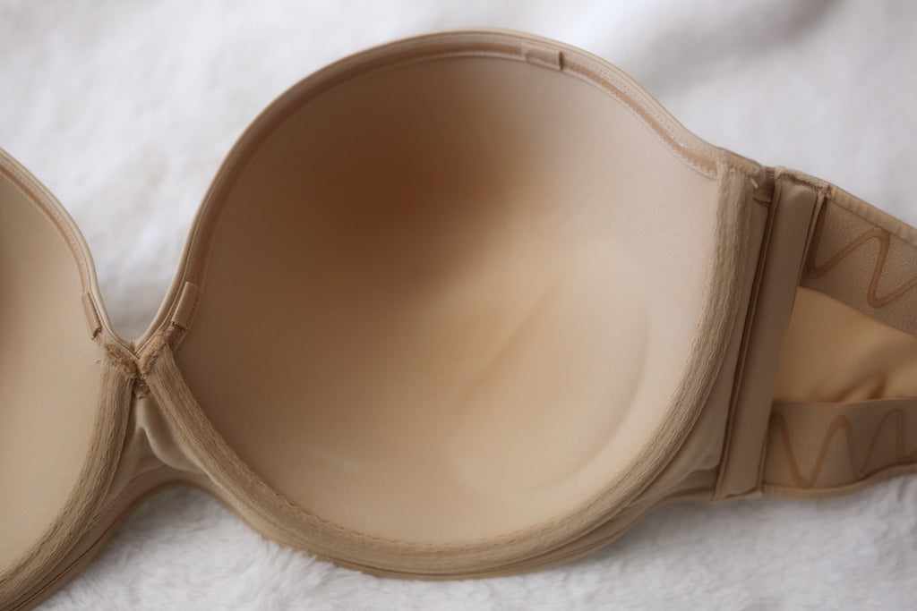 Cacique 46DD Bare Solution Strapless Bra Nude NEW