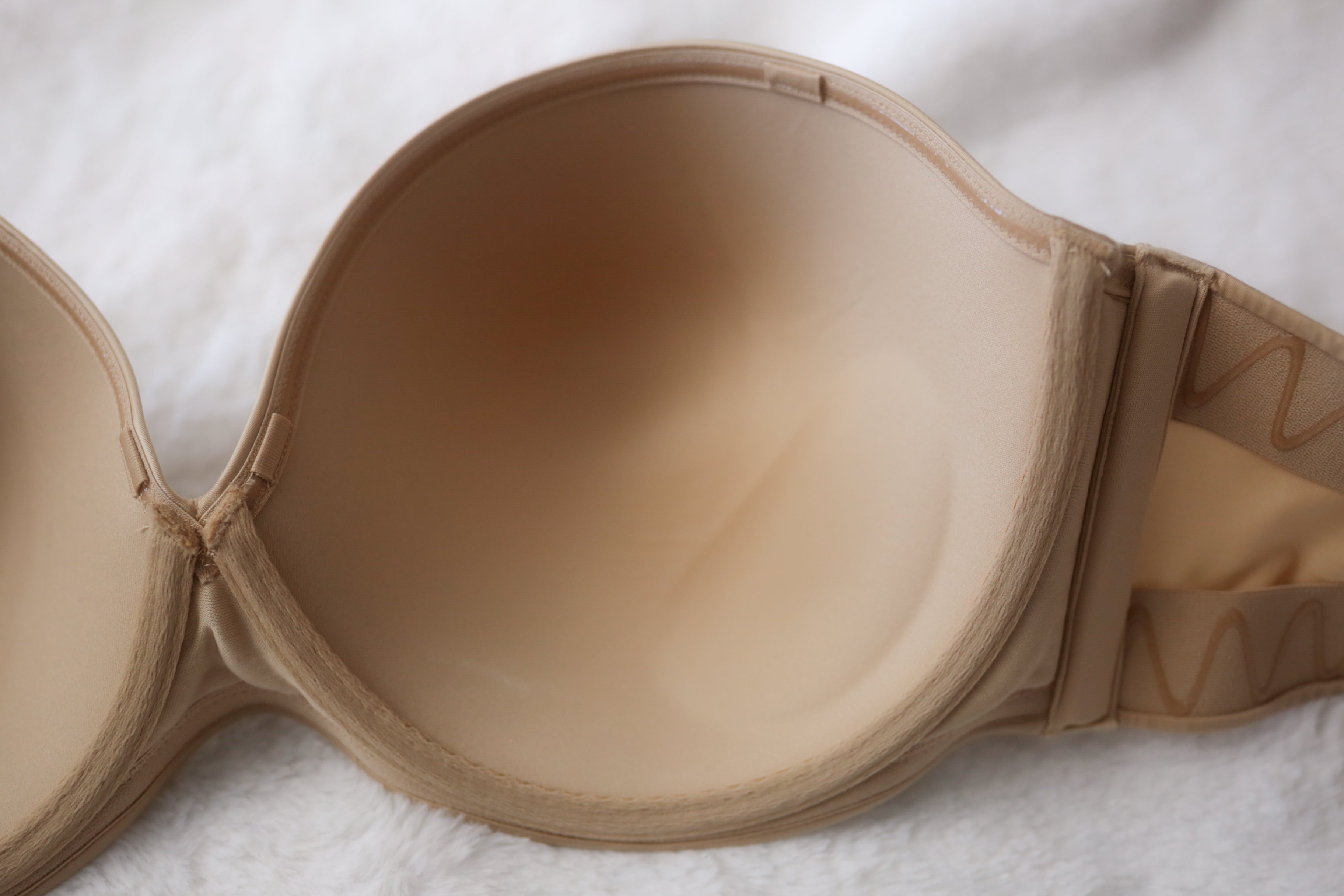 Cacique 46DD Bare Solution Strapless Bra Nude NEW