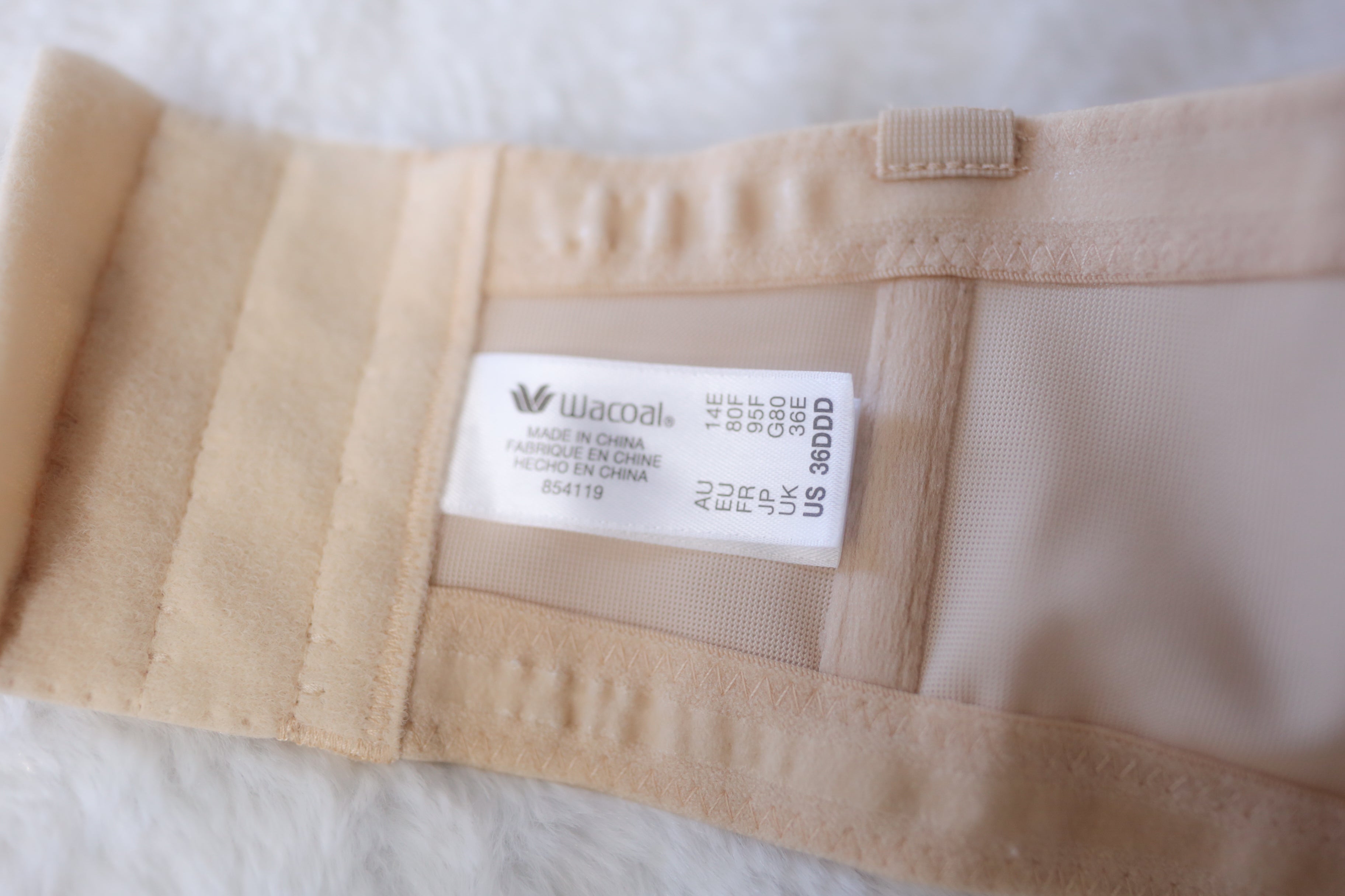 Wacoal 36DDD Red Carpet Strapless 854119 Underwire Convertible Bra: