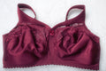 Glamorise MagicLift 1000 Cotton Soft Cup Full Coverage Wireless Bra Purple Wine US 42G UK 42F