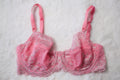 Wacoal 32D Embrace Lace 65191 Unlined Embroidered Underwire Bra Pink