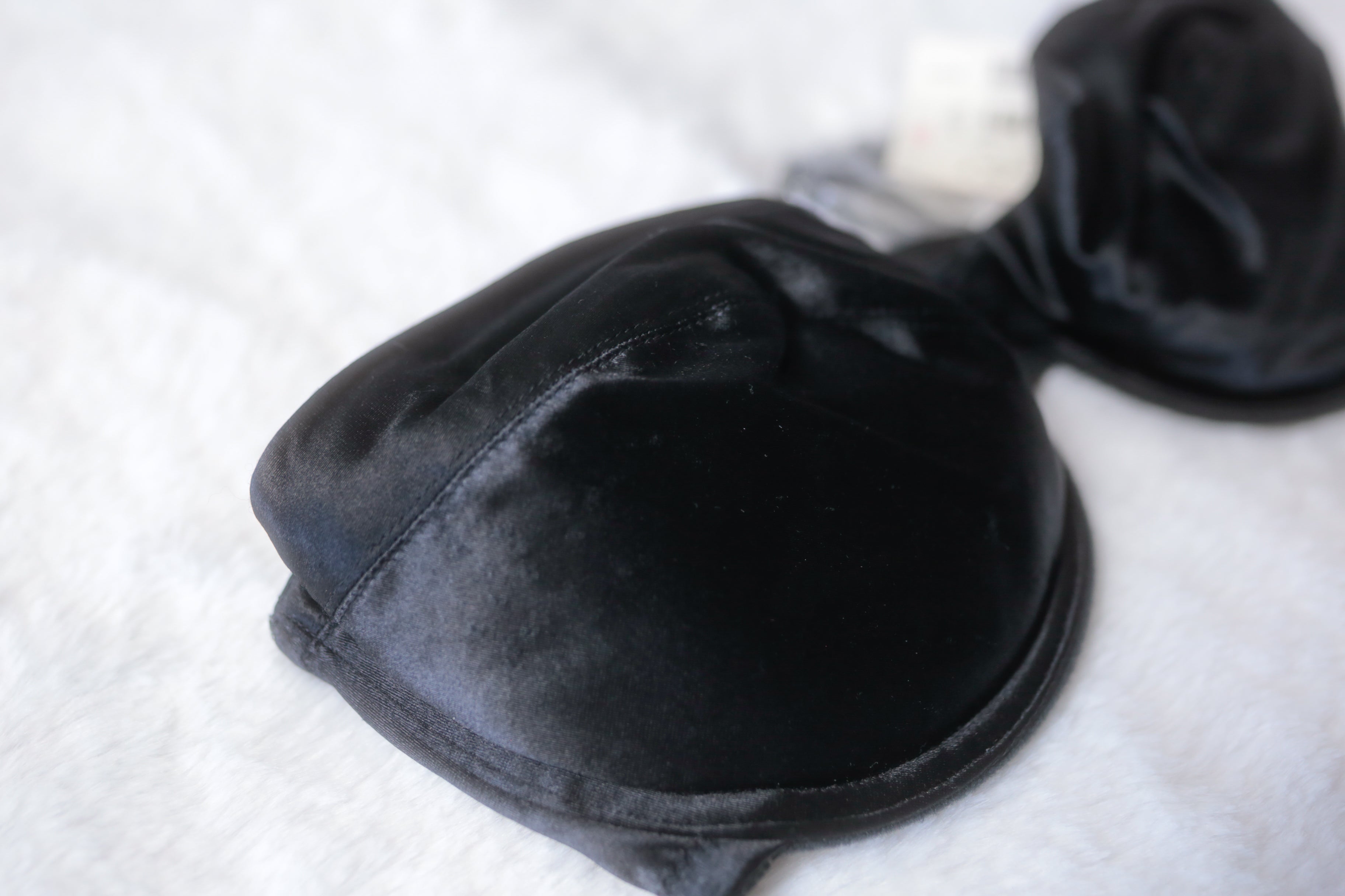 Victoria's Secret 36C Vintage Strapless Convertible Demi Push-up Bra Black Satin