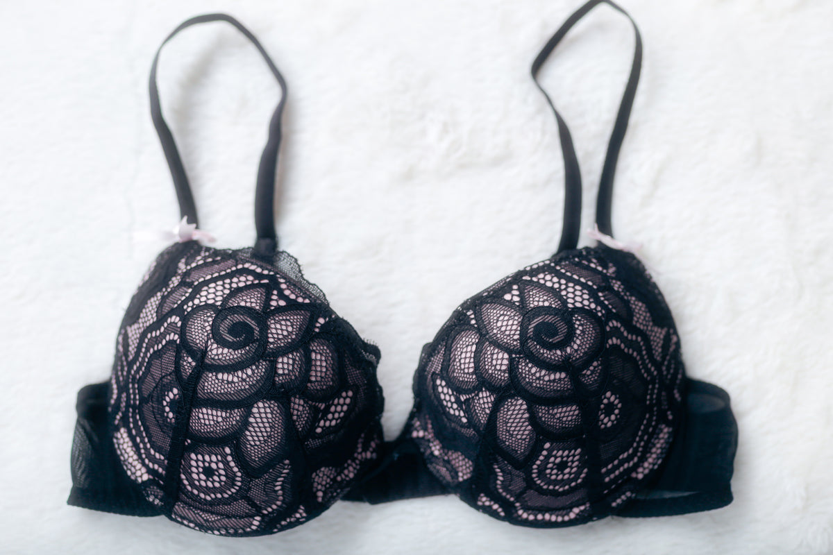 Betsey Johnson Cute Padded Push-up T-shirt Bra Pink Floral 34A