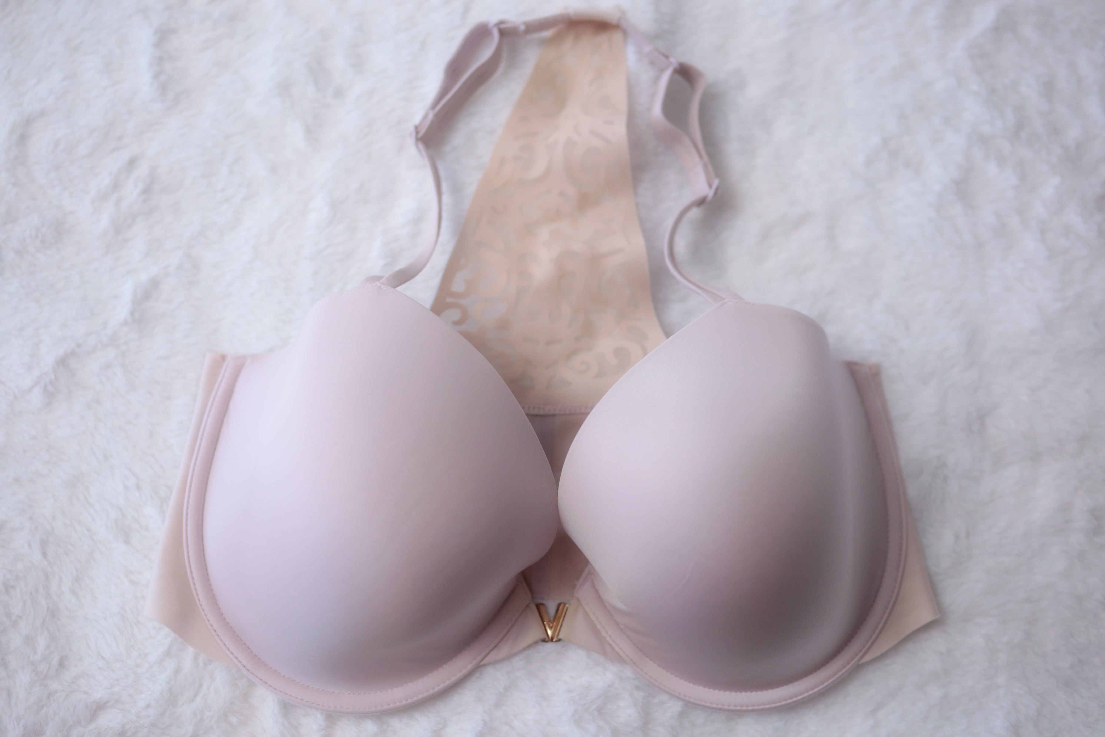 Victoria's Secret 34DDD Front Closure Racerback Demi T-shirt Bra Pink