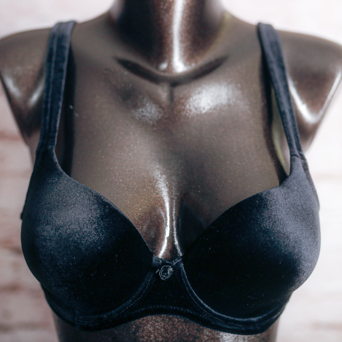 Victoria's Secret Vintage Y2K Velvet Demi Bra Black 36A