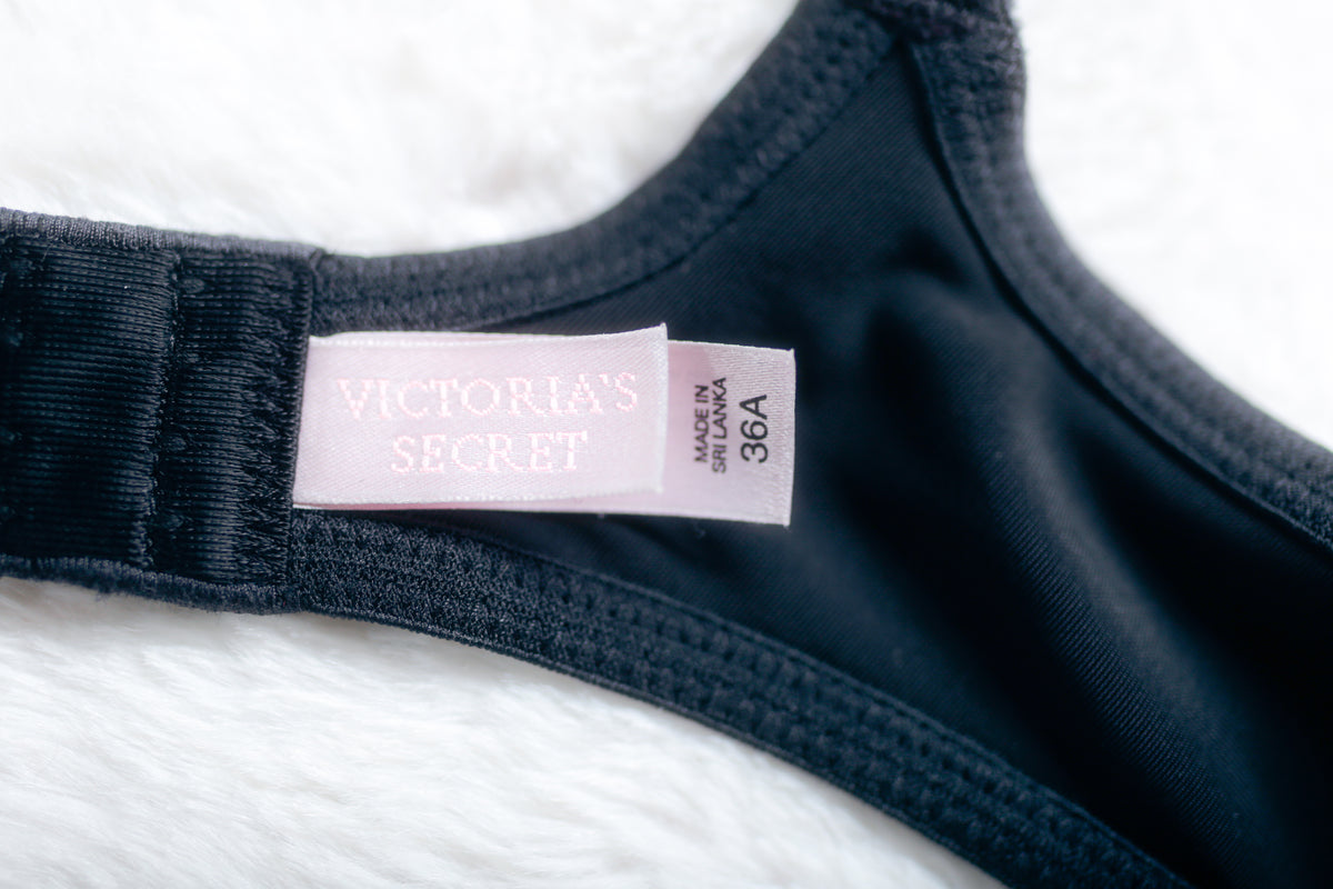 Victoria's Secret Vintage Y2K Velvet Demi Bra Black 36A