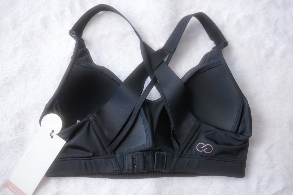 Calia Black Made to Move Sports Bra Front-zip Medium-impact Wireless XSmall NEW