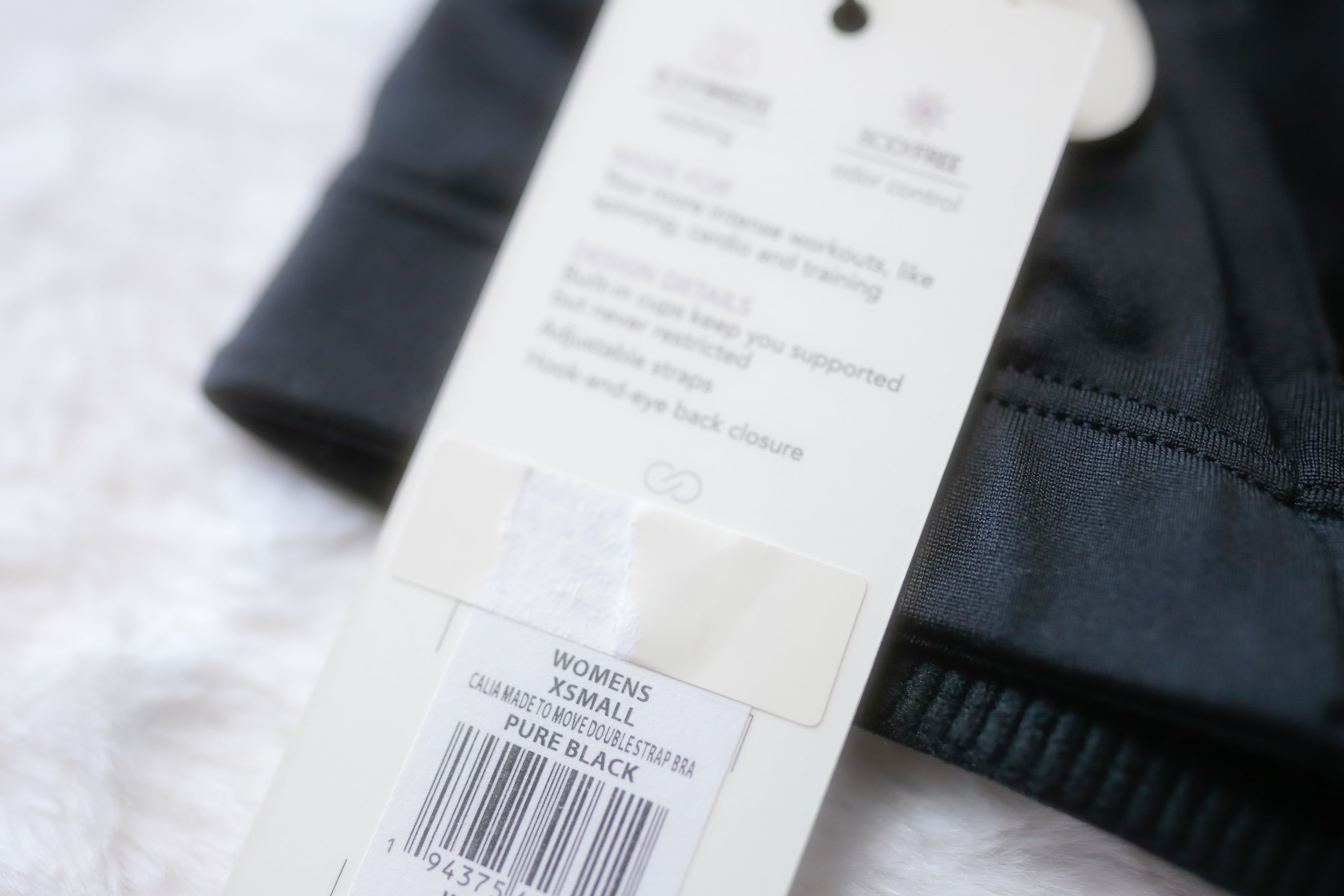 Calia Black Made to Move Sports Bra Front-zip Medium-impact Wireless XSmall NEW