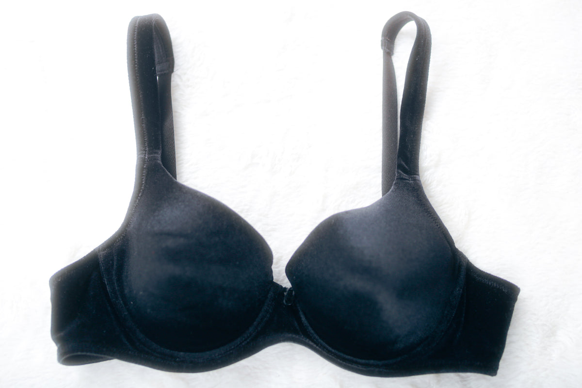 Victoria's Secret Vintage Y2K Velvet Demi Bra Black 36A