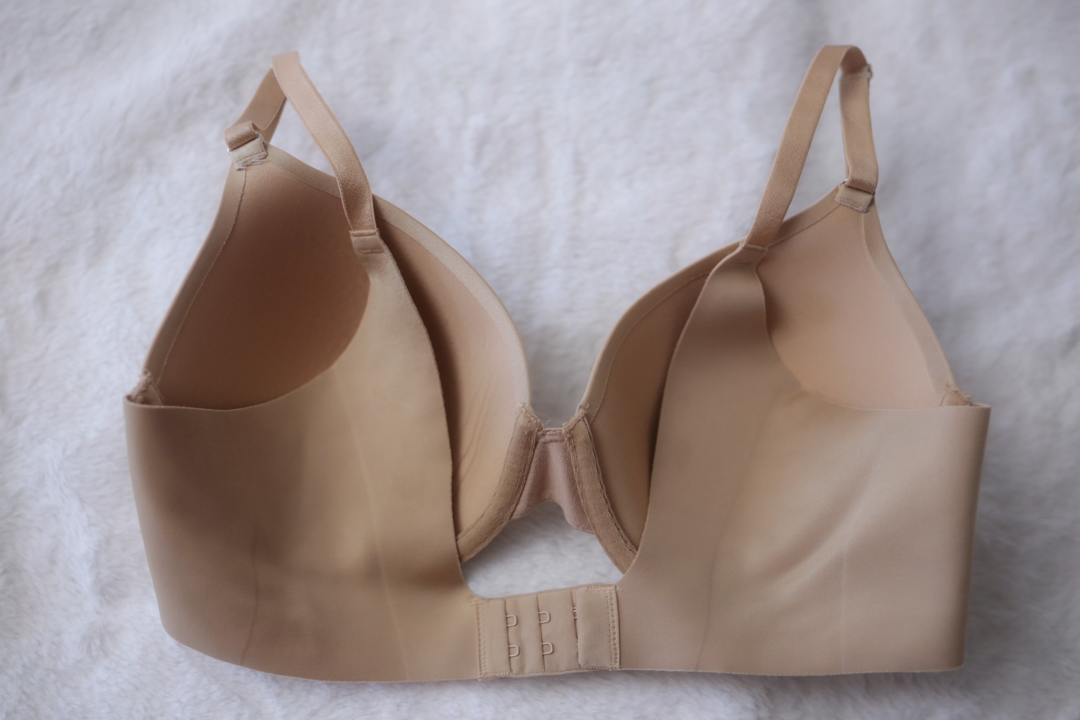 Soma 34D Vanishing Back Full Coverage Underwire T-shirt Bra Beige