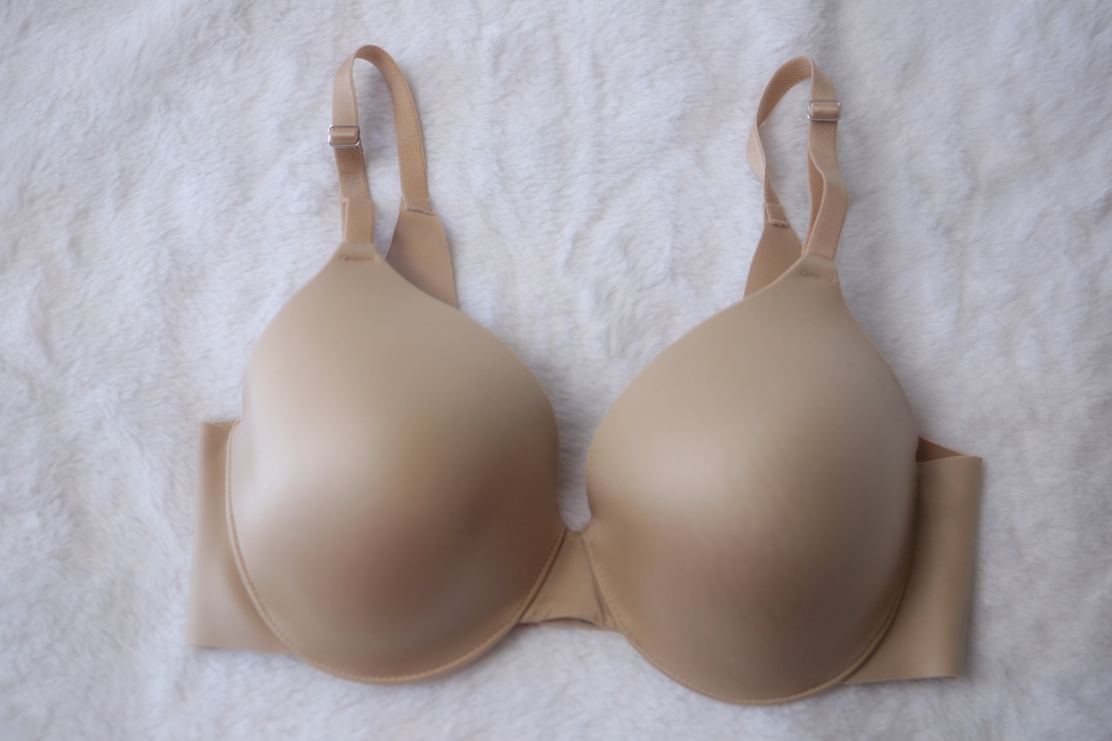 Soma 34D Vanishing Back Full Coverage Underwire T-shirt Bra Beige