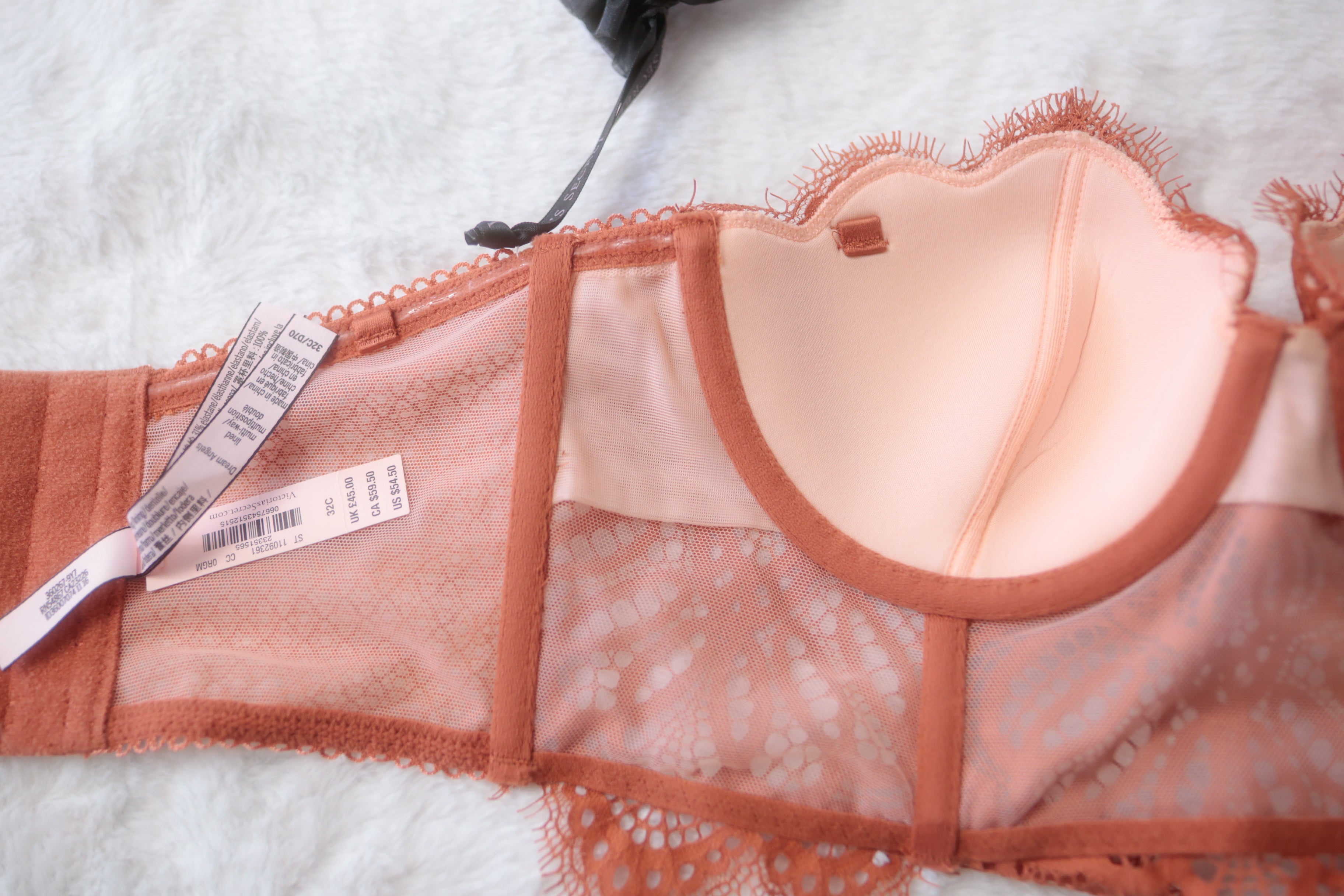 Victoria's Secret 32C Dream Angels Lined Demi Multiway Longline Bra NEW