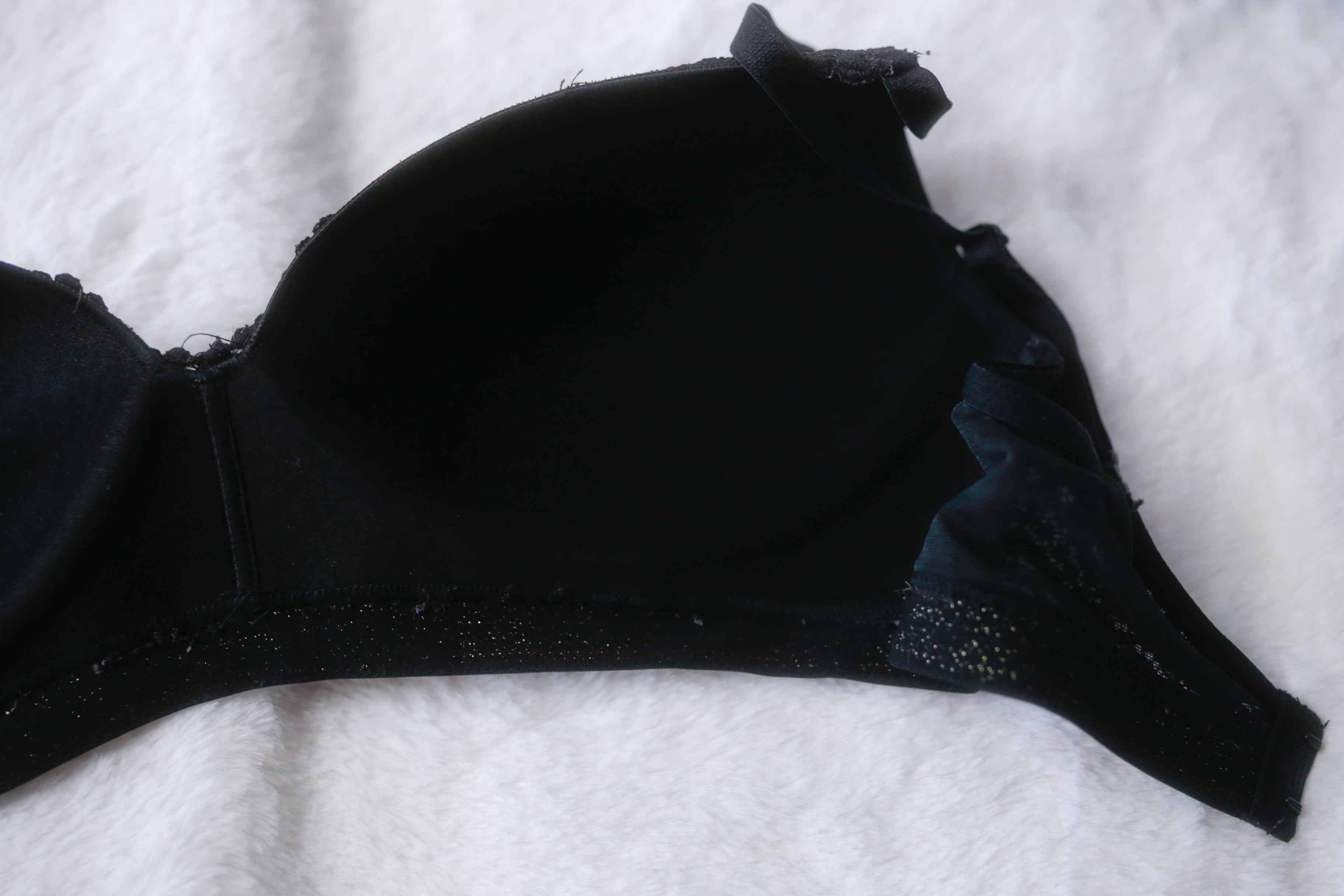 Victoria's Secret 36D Lined No-wire Wireless Bra Black Lace