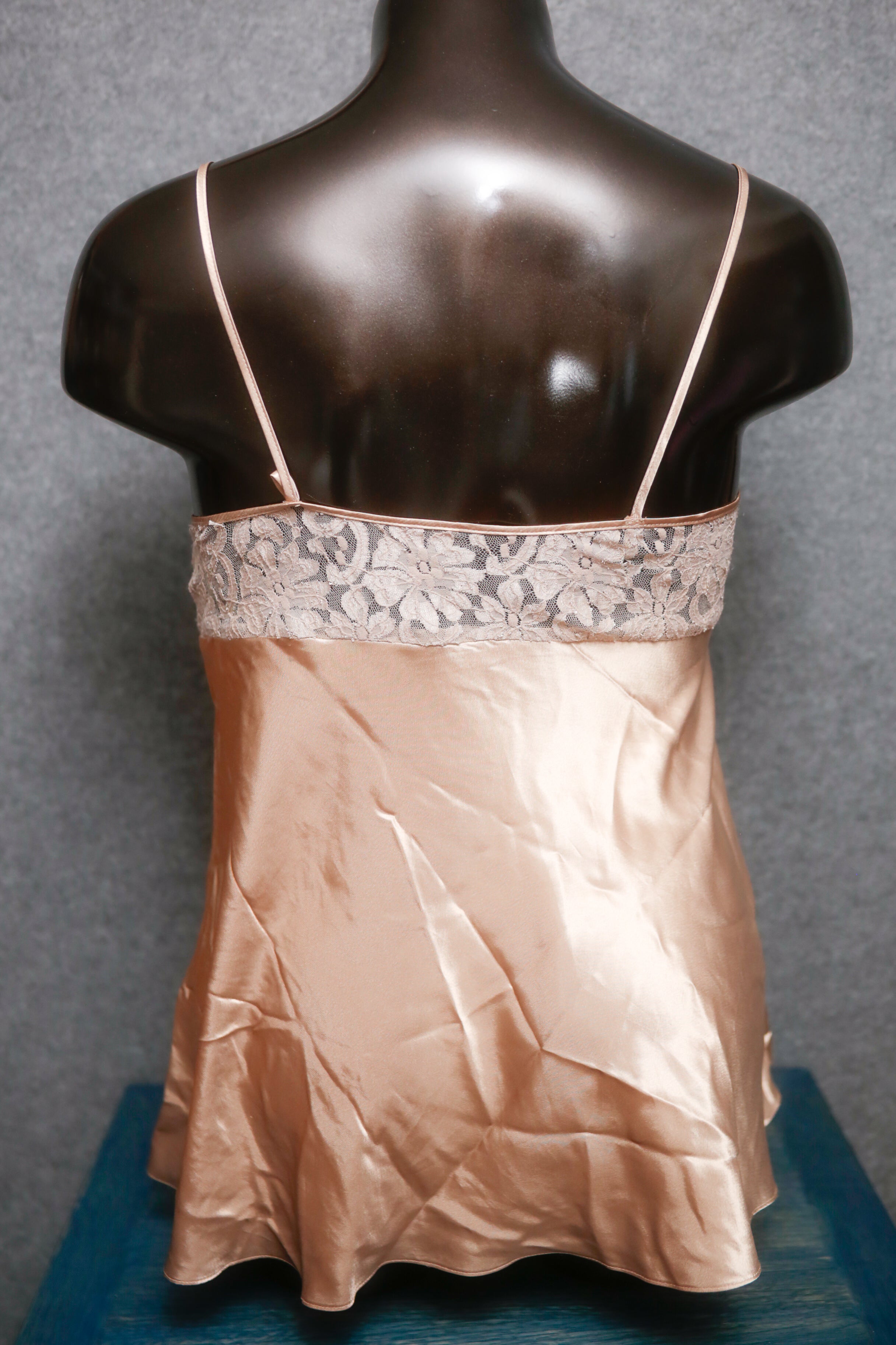 California Dynasty Expressions Vintage Cami Nightie USA-made Lingerie Taupe Large