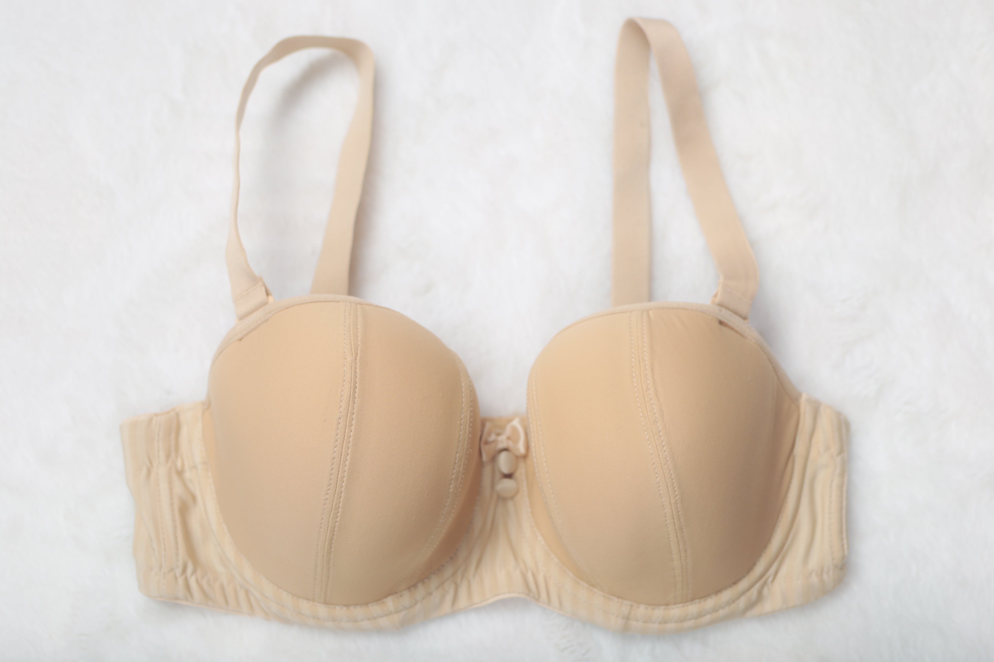 Curvy Kate 32DD Luxe Lined Convertible Underwire Balconette Bra Nude