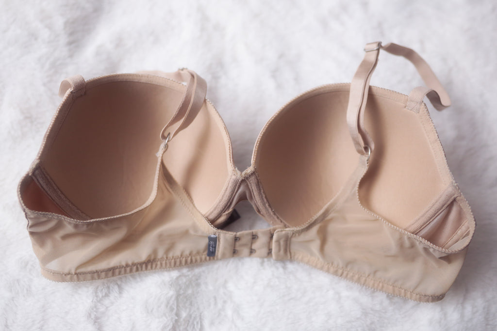 Aerie 36D T-shirt Bra Molded Padded Underwire Nude with Black
