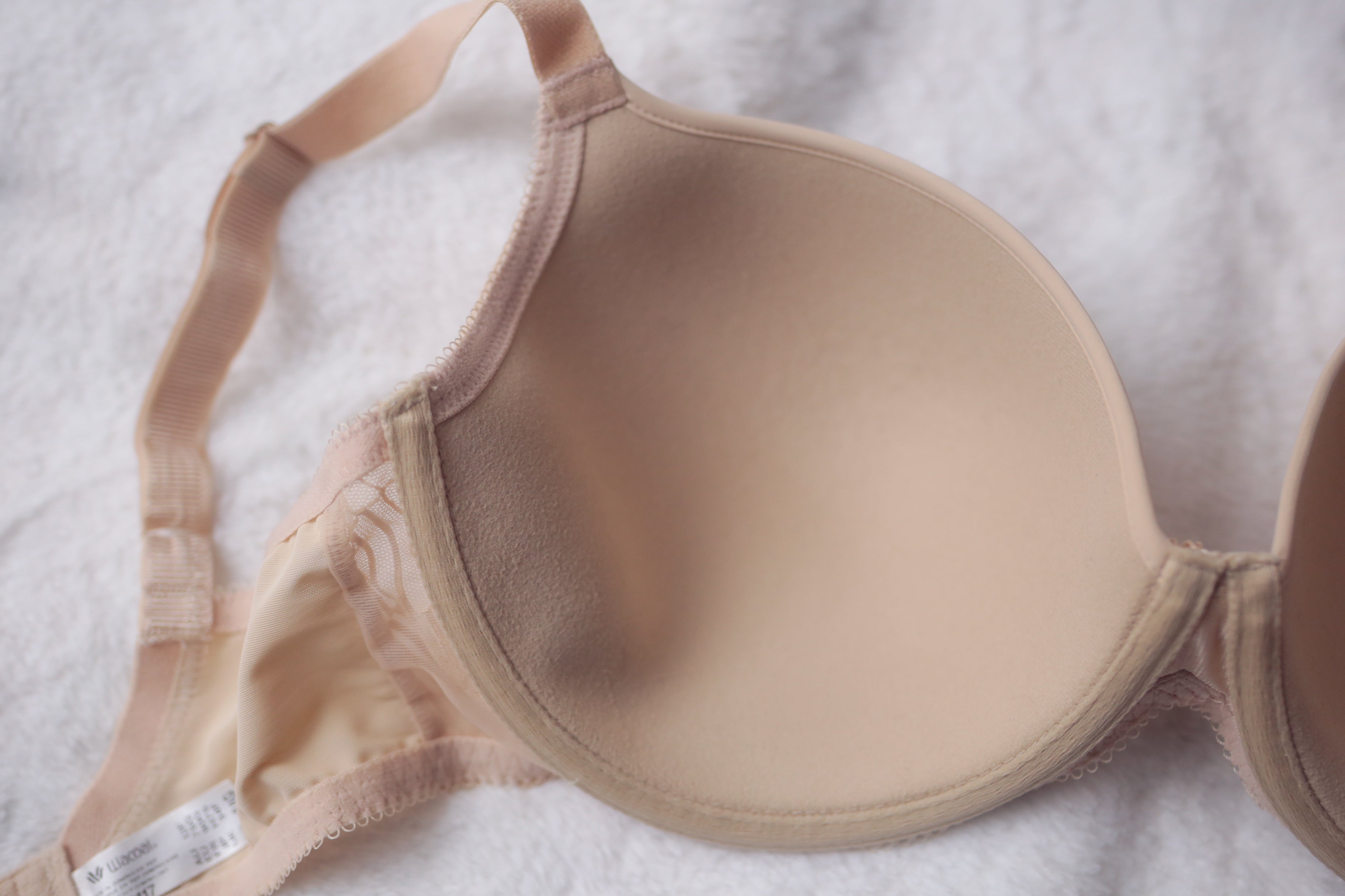 Wacoal 34G La Femme 853117 Plunge Underwire Lightly Padded T-shirt Bra Beige