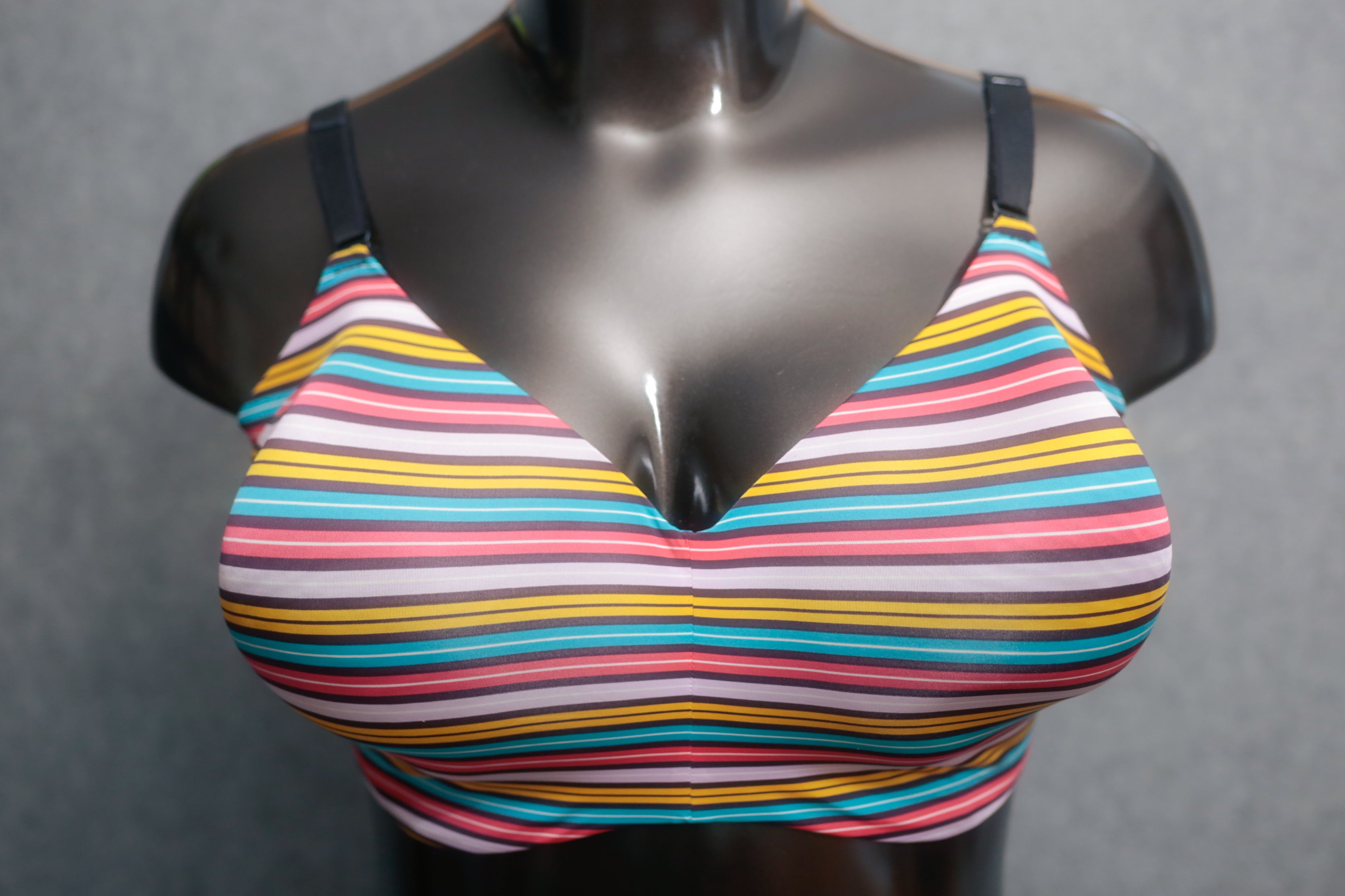 Torrid Curve 42H 360 Back Smoothing Wire-free Lightly Lined Everyday T-shirt Bra Colorful Striped