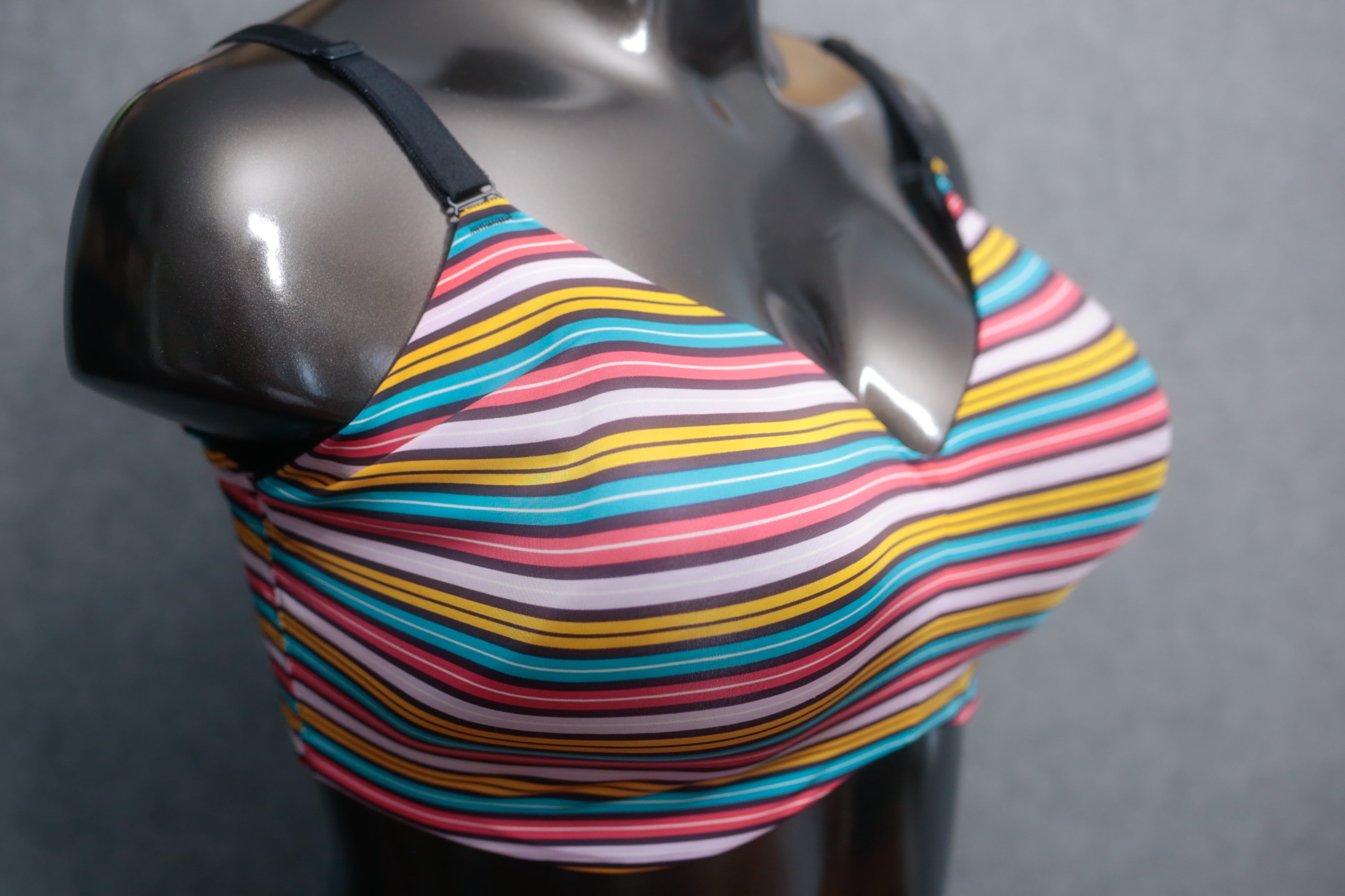 Torrid Curve 42H 360 Back Smoothing Wire-free Lightly Lined Everyday T-shirt Bra Colorful Striped