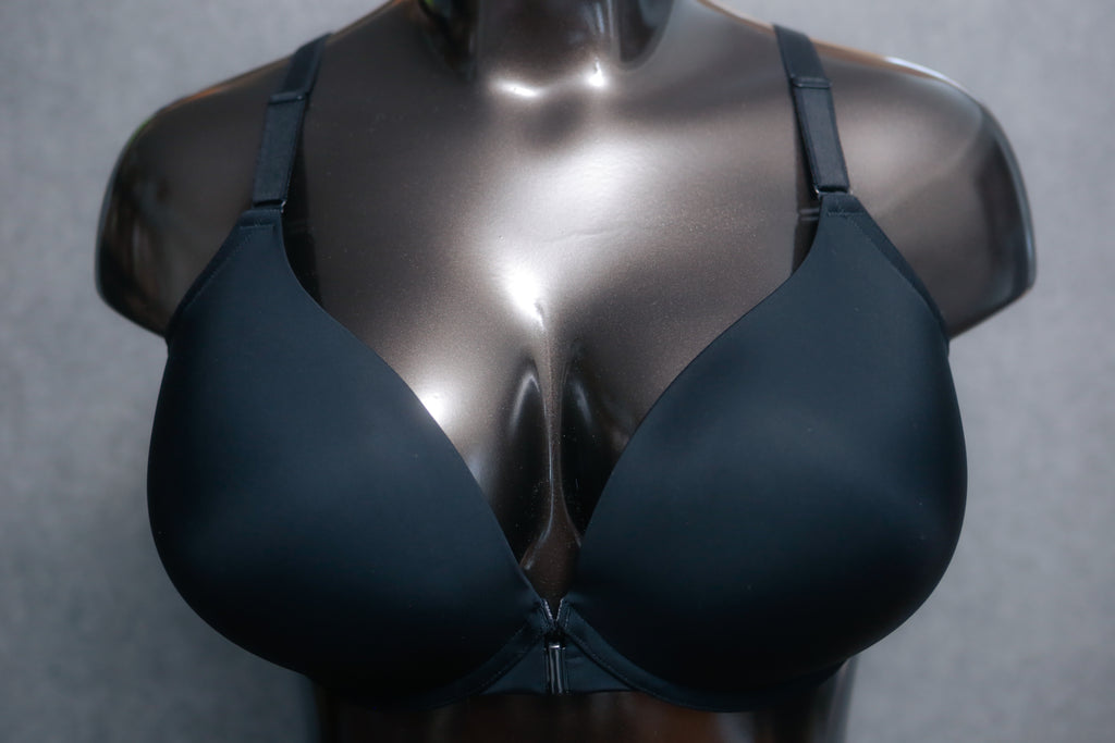 Torrid Curve 44DDD XO Plunge Push-up Front-close T-shirt Bra Black