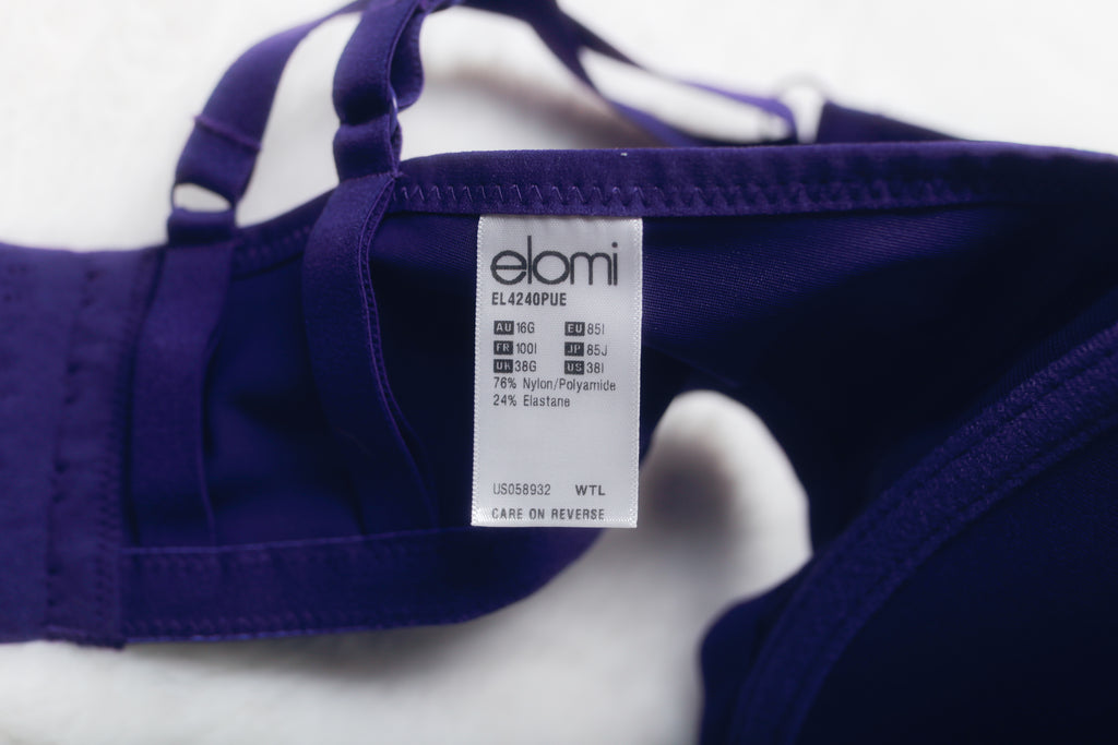 Elomi US 38I UK 38G EL4240 Bijou Flirt Underwire Banded Moulded Bra Purple
