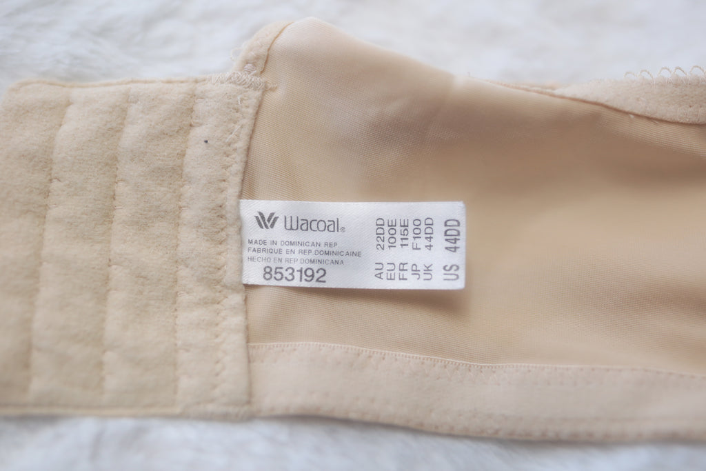Wacoal 44DD Basic Beauty Spacer 853192 Full Coverage Underwire Bra Beige