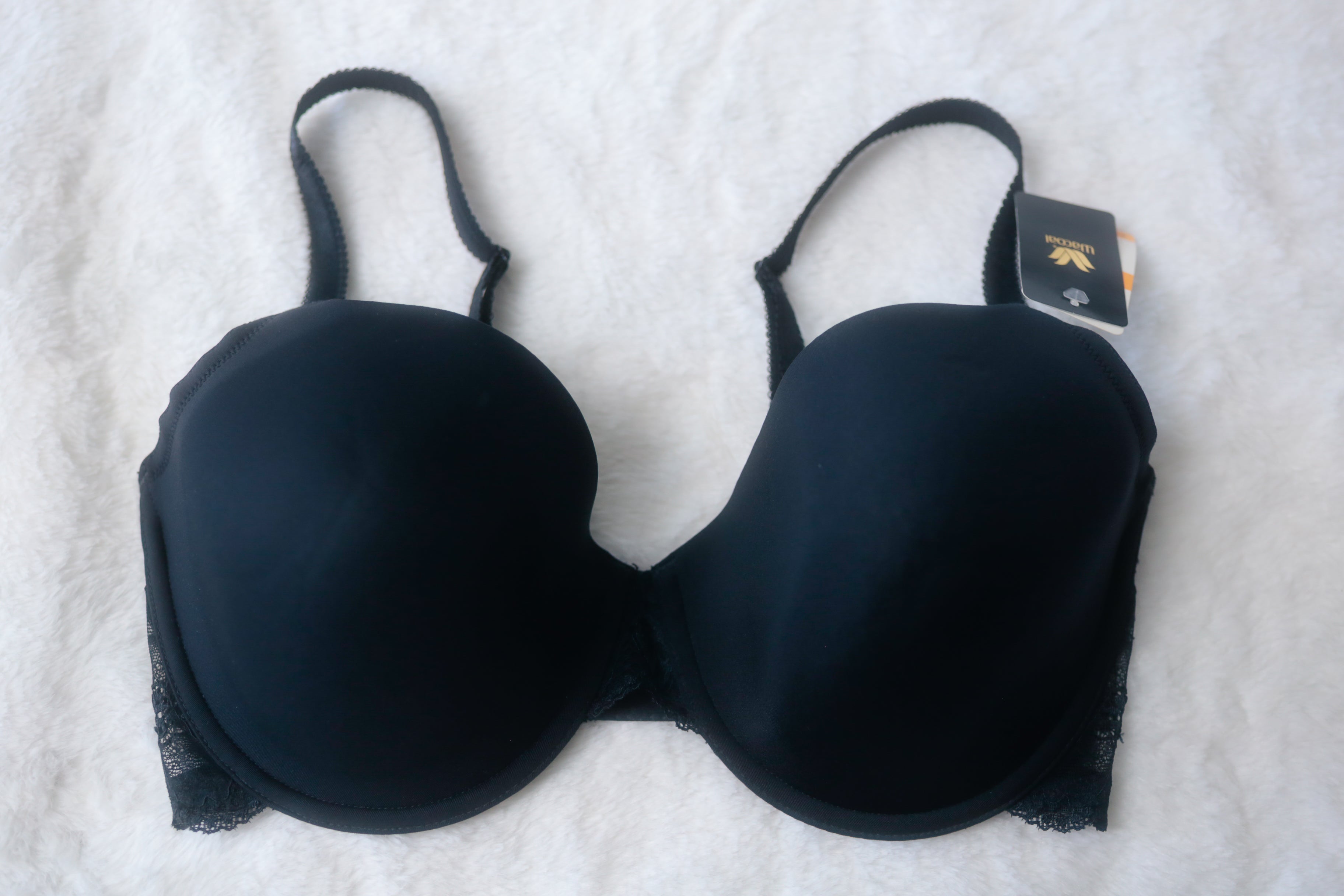 Wacoal 38DD French Garden Contour 85340 Underwire Bra Black