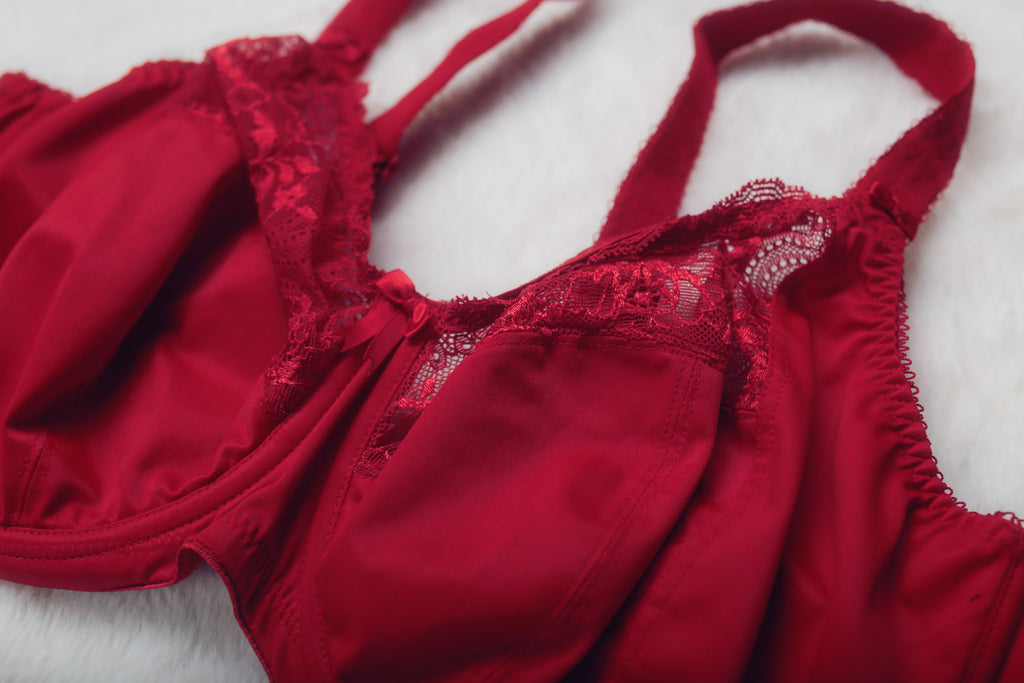 Elomi US 40H UK 40FF EL4111 Morgan Underwire Stretch Banded Unlined Bra Red