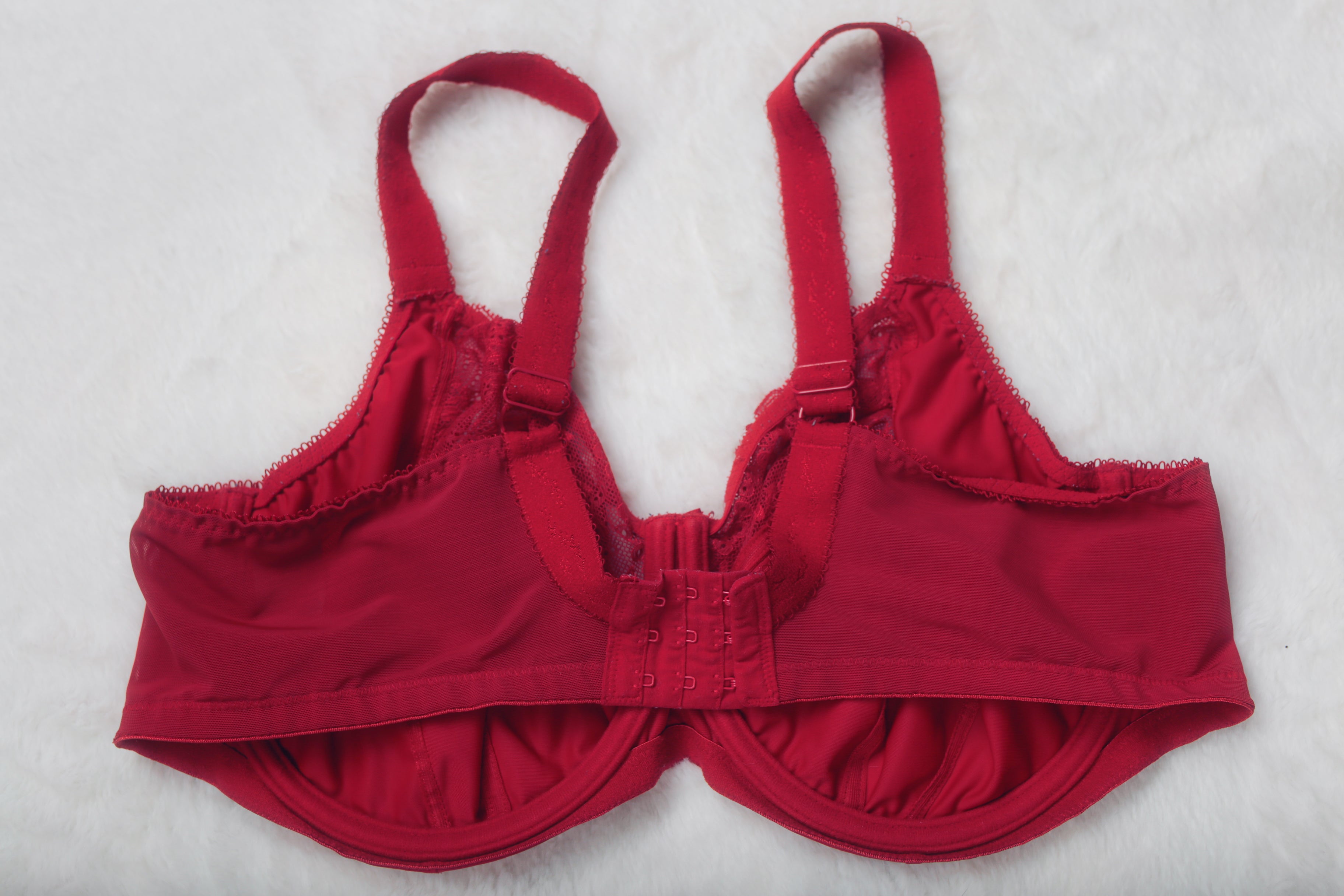 Elomi US 40H UK 40FF EL4111 Morgan Underwire Stretch Banded Unlined Bra Red