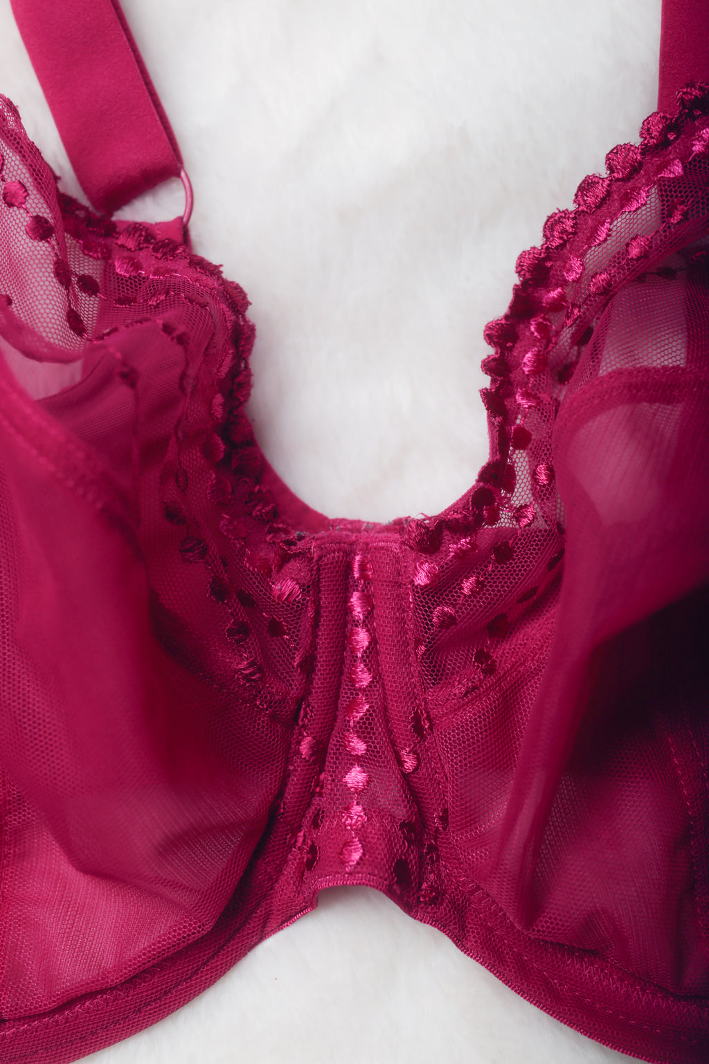 Elomi US 40I UK 40G Matilda EL8900 Underwire Sheer Full-coverage J-hook Bra Pink