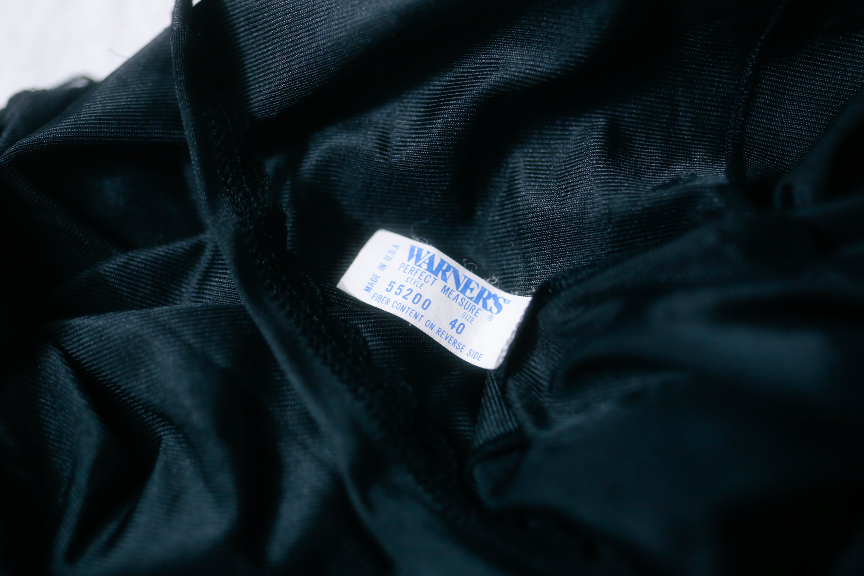 Warners Vintage Cami Camisole Perfect Measure 55200 Size 40 Large USA-made Black Satin & Lace