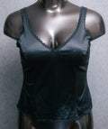 Warners Vintage Cami Camisole Perfect Measure 55200 Size 40 Large USA-made Black Satin & Lace