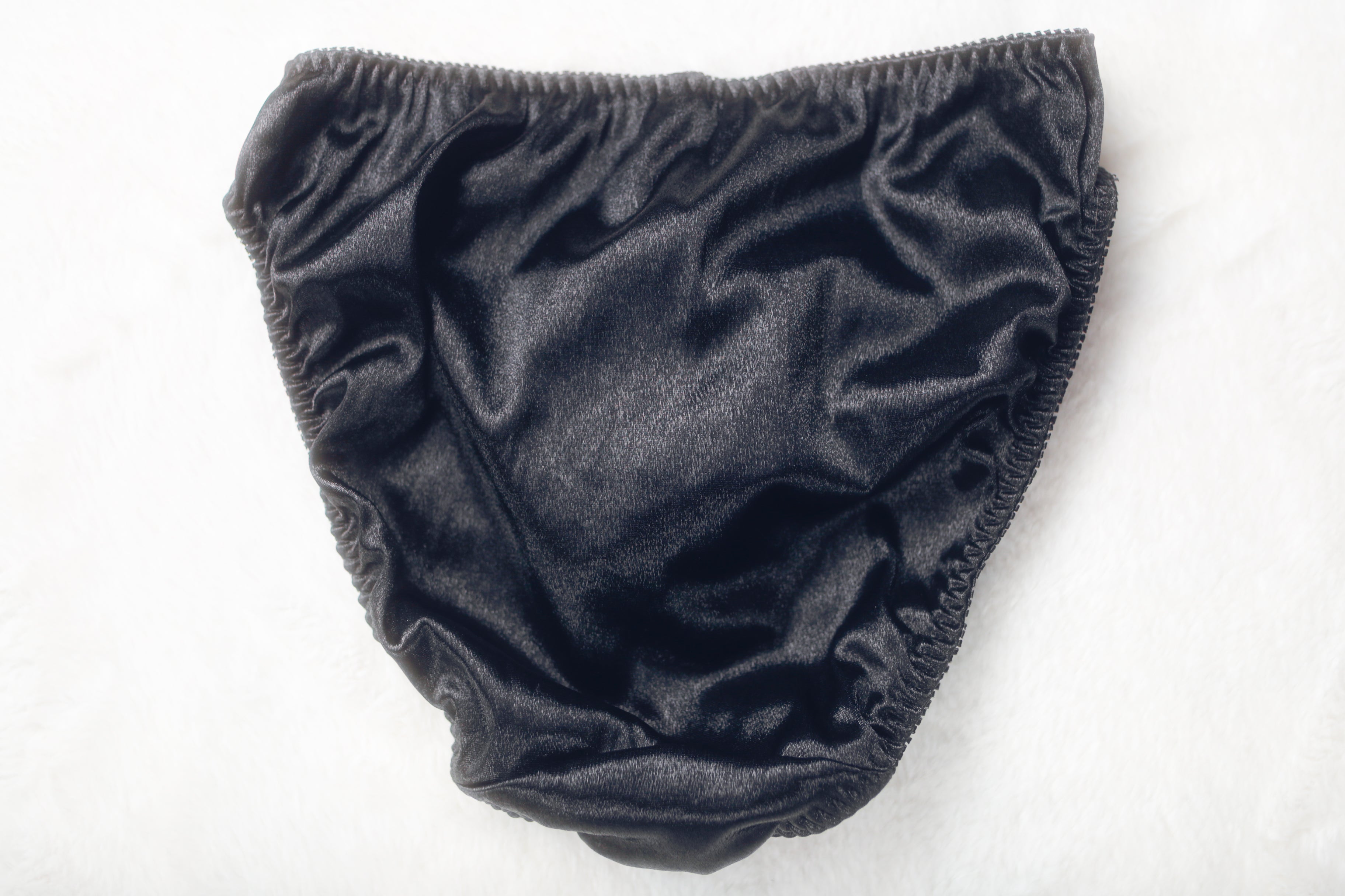 Frederick's of Hollywood Vintage Silky Hi-cut Brief Panties Medium Black