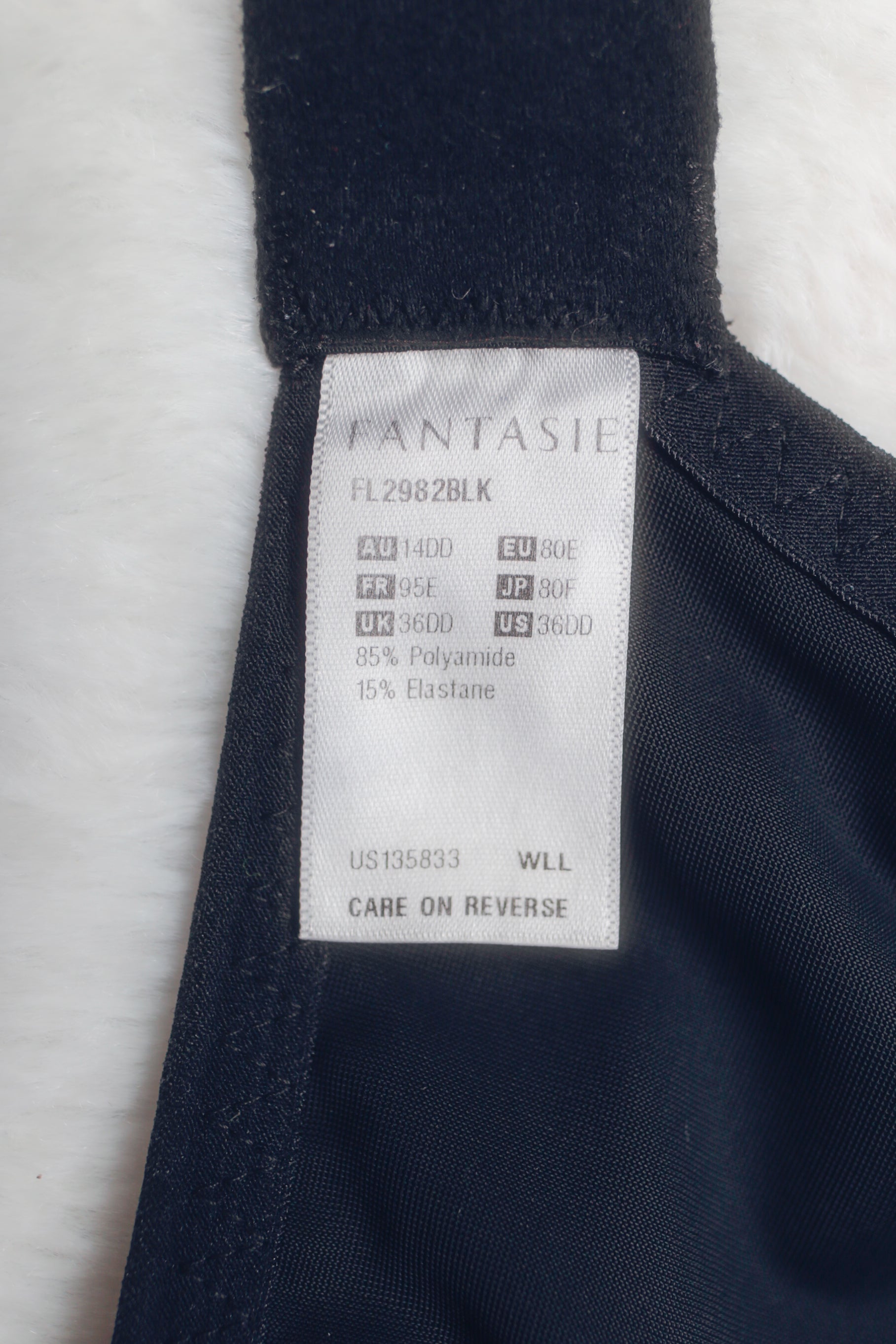 Fantasie 36DD Illusion Side-support FL2982 Bra Black