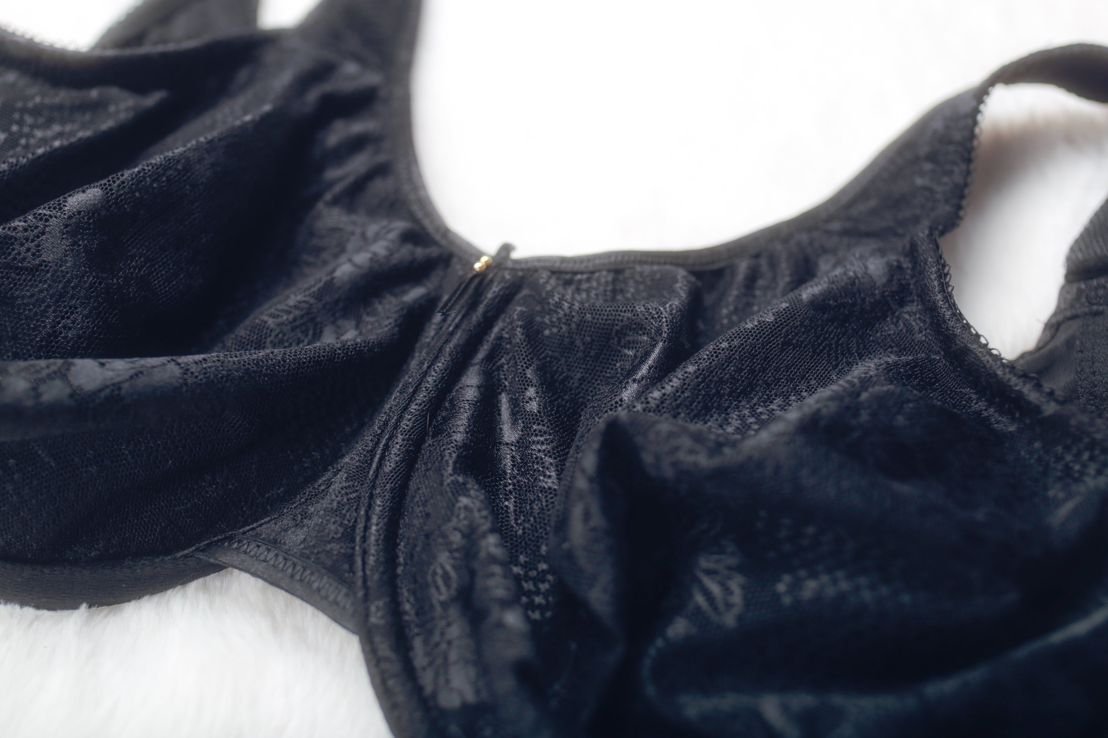 Wacoal US 34H UK 34FF Clear and Classic 855244 Underwire Unlined Bra Black