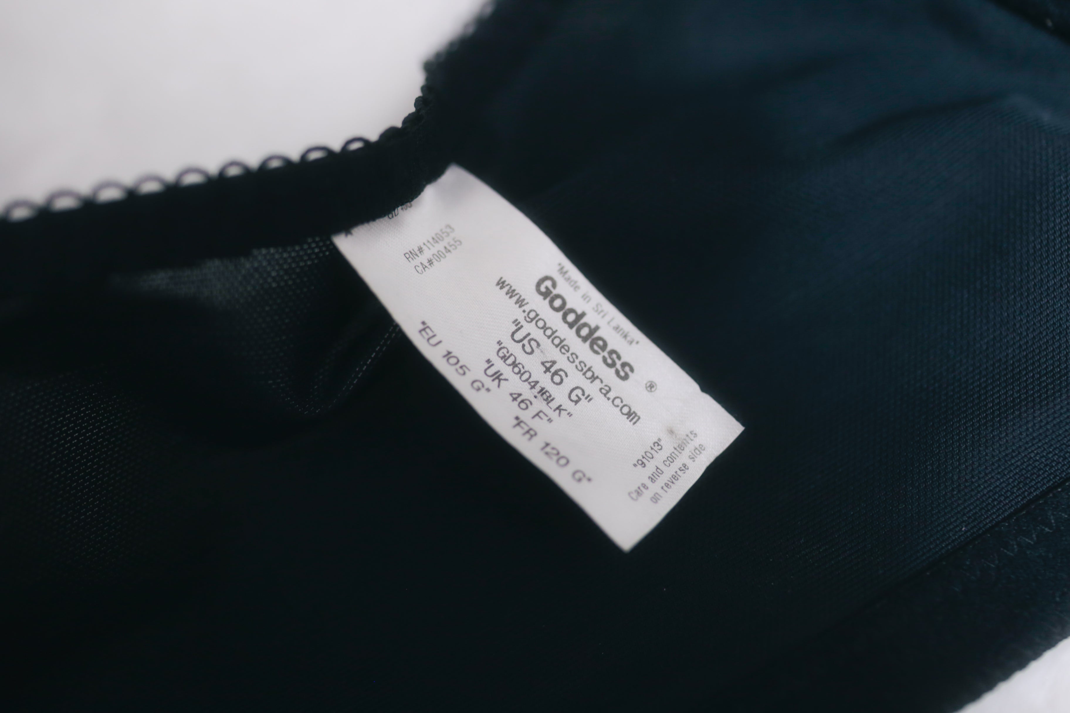 Goddess 46G 46F GD6041 Alice Full Figure Underwire Bra Black