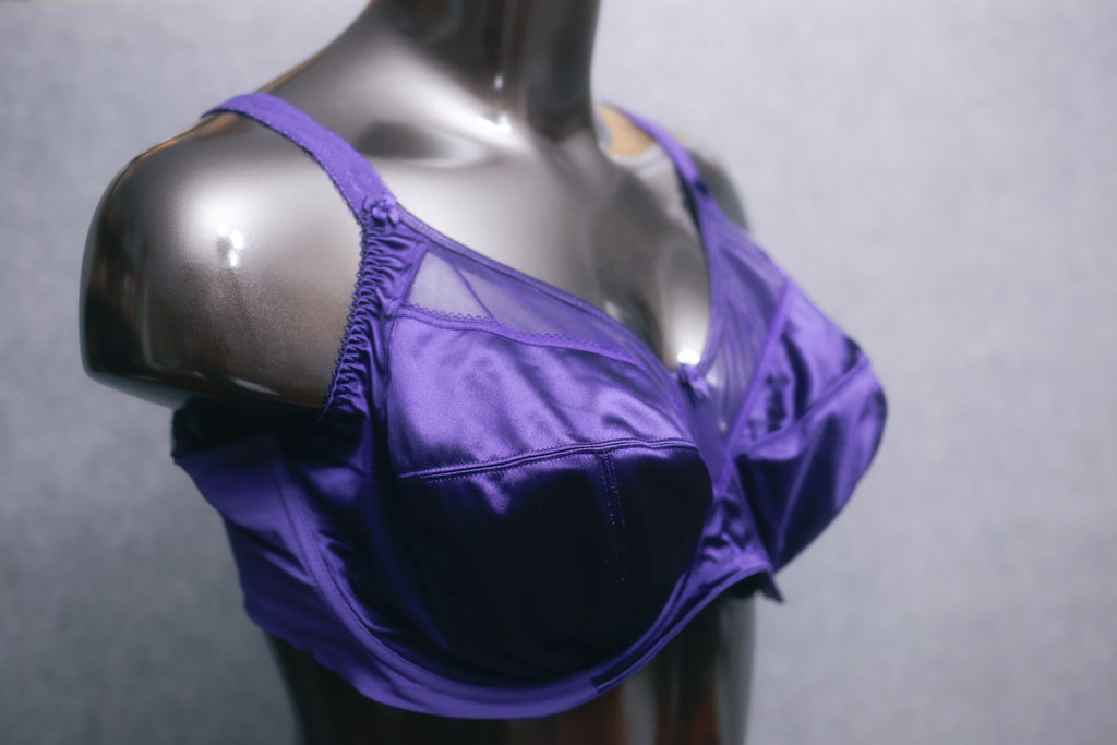 Goddess 46I 46G GD6090 Keira Banded Full Figure Underwire Bra Purple