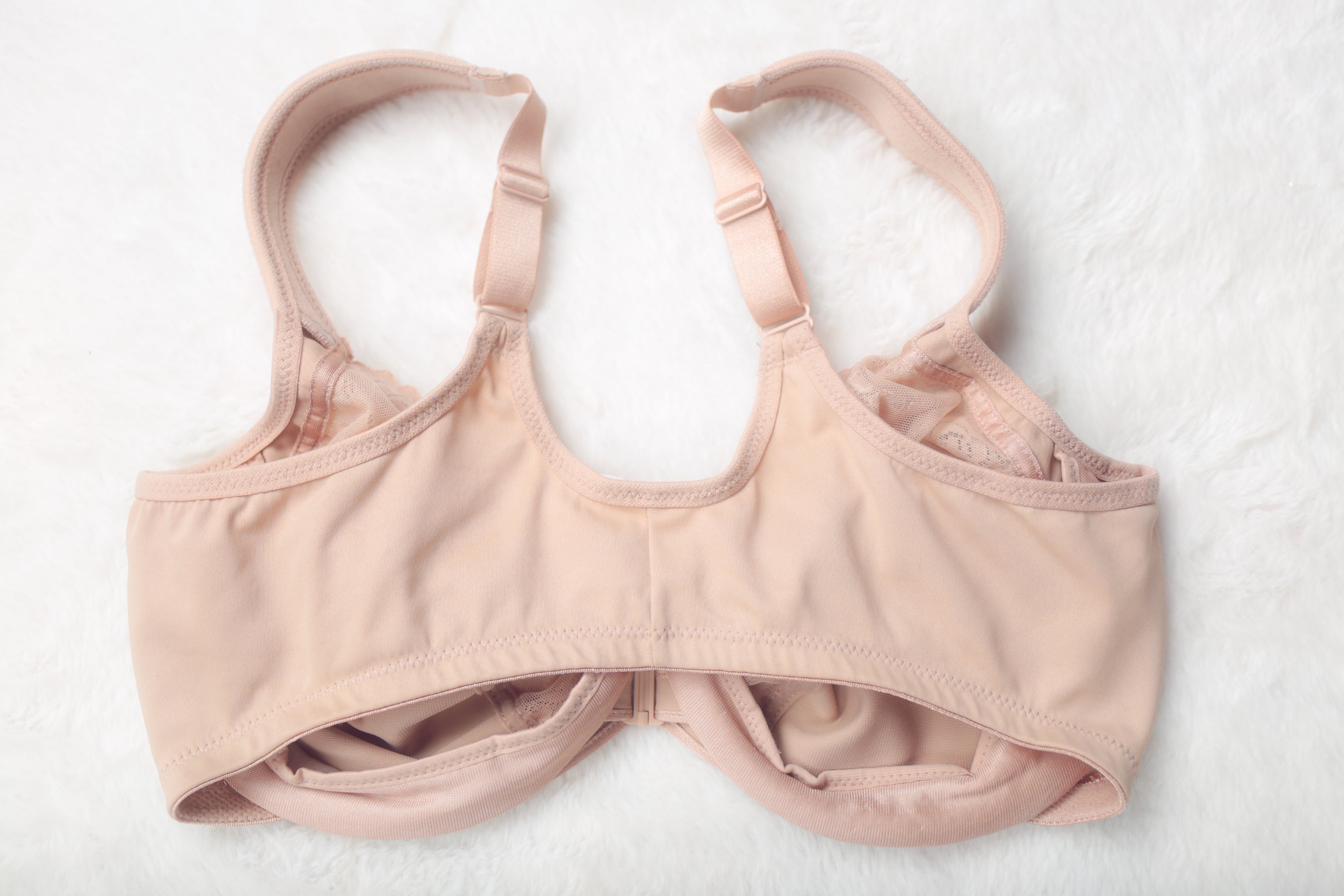 Glamorise 38D Wonderwire Front-Close Underwire Bra Beige 1245