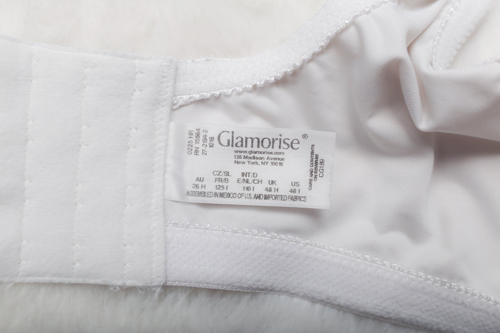Glamorise US 48I UK 48H MagicLift Full Coverage Wireless Bra White 1016