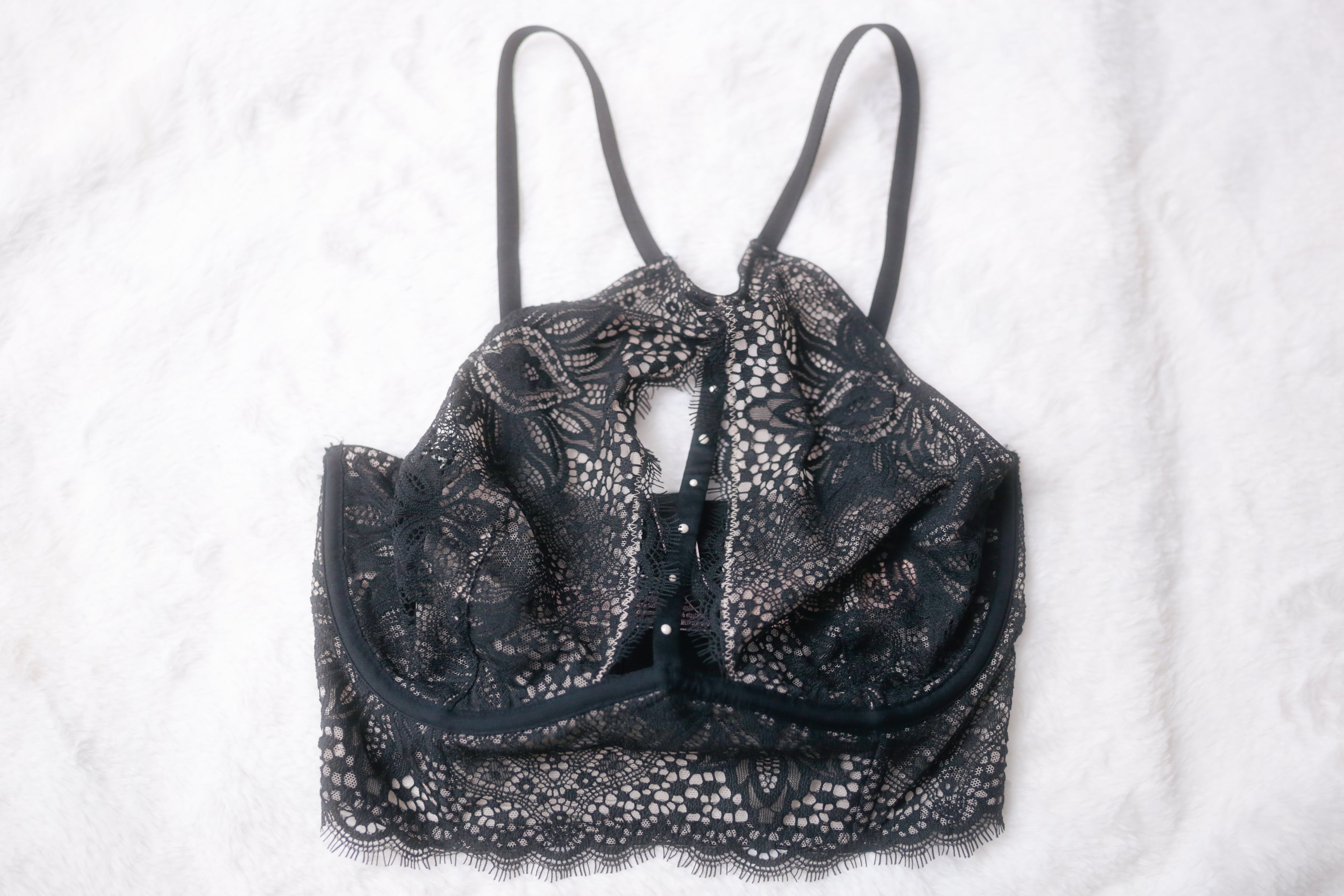 Victoria's Secret 32D Very Sexy Unlined Plunge Demi Longline Bra Black NEW