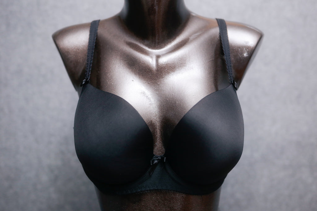 Freya 34D Deco Plunge ZA4234 Underwire T-shirt Bra Black England-made